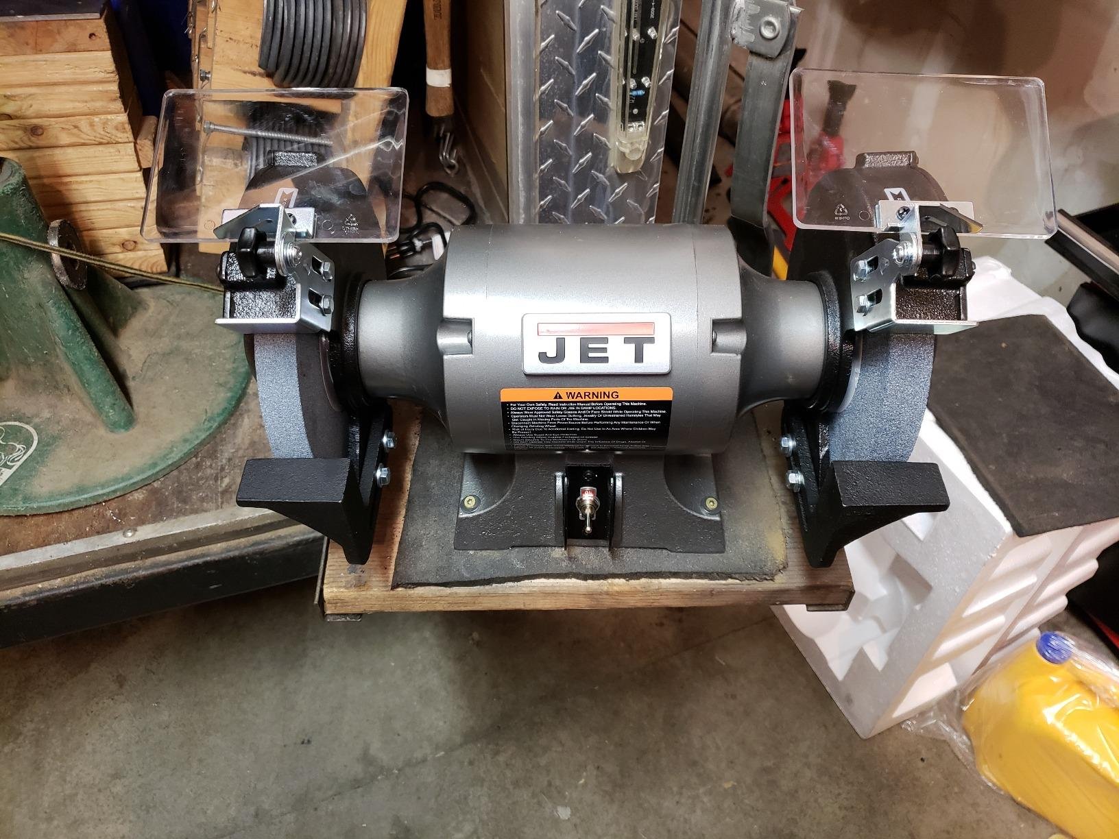 JET 8-Inch Bench Grinder, 3450 RPM, 1/2 HP, 120V 1Ph (Model JBG-8) customer photo 2