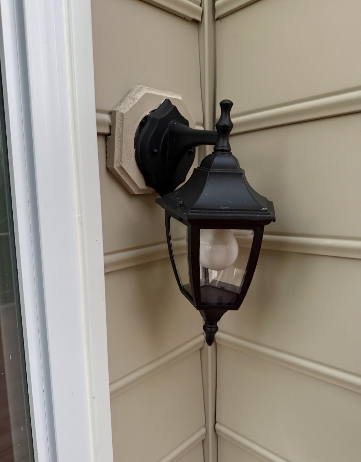 Designers Fountain Waterbury Outdoor Light Fixture, 14.25 Inch Exterior Wall Lantern Sconce for Front Door, Patio and Porch, Black, 2461-BK customer photo 1