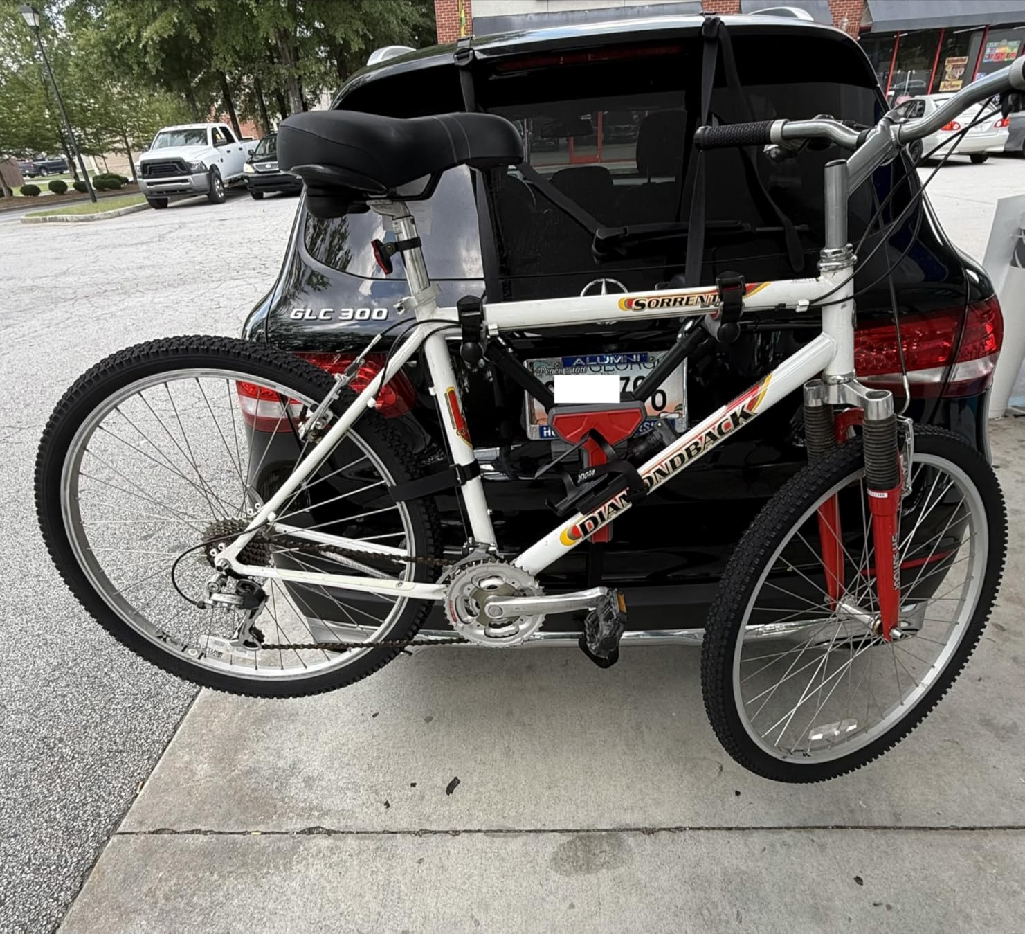 Allen Sports Ultra Compact Folding 1-Bike Trunk Mount Rack, Model MT1-B, Gray powder coated customer photo 2