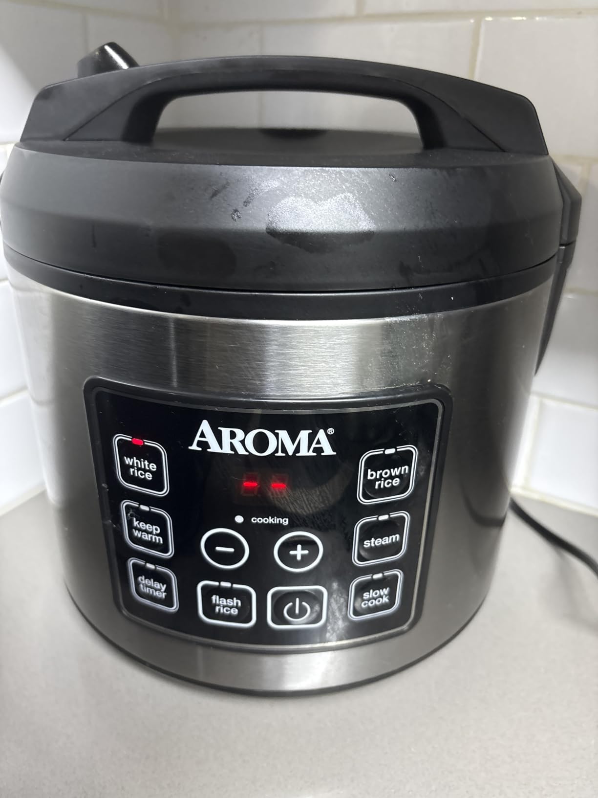 Aroma Housewares 20 Cup Cooked (10 cup uncooked) Digital Rice Cooker, Slow Cooker, Food Steamer, SS Exterior (ARC-150SB) customer photo 2