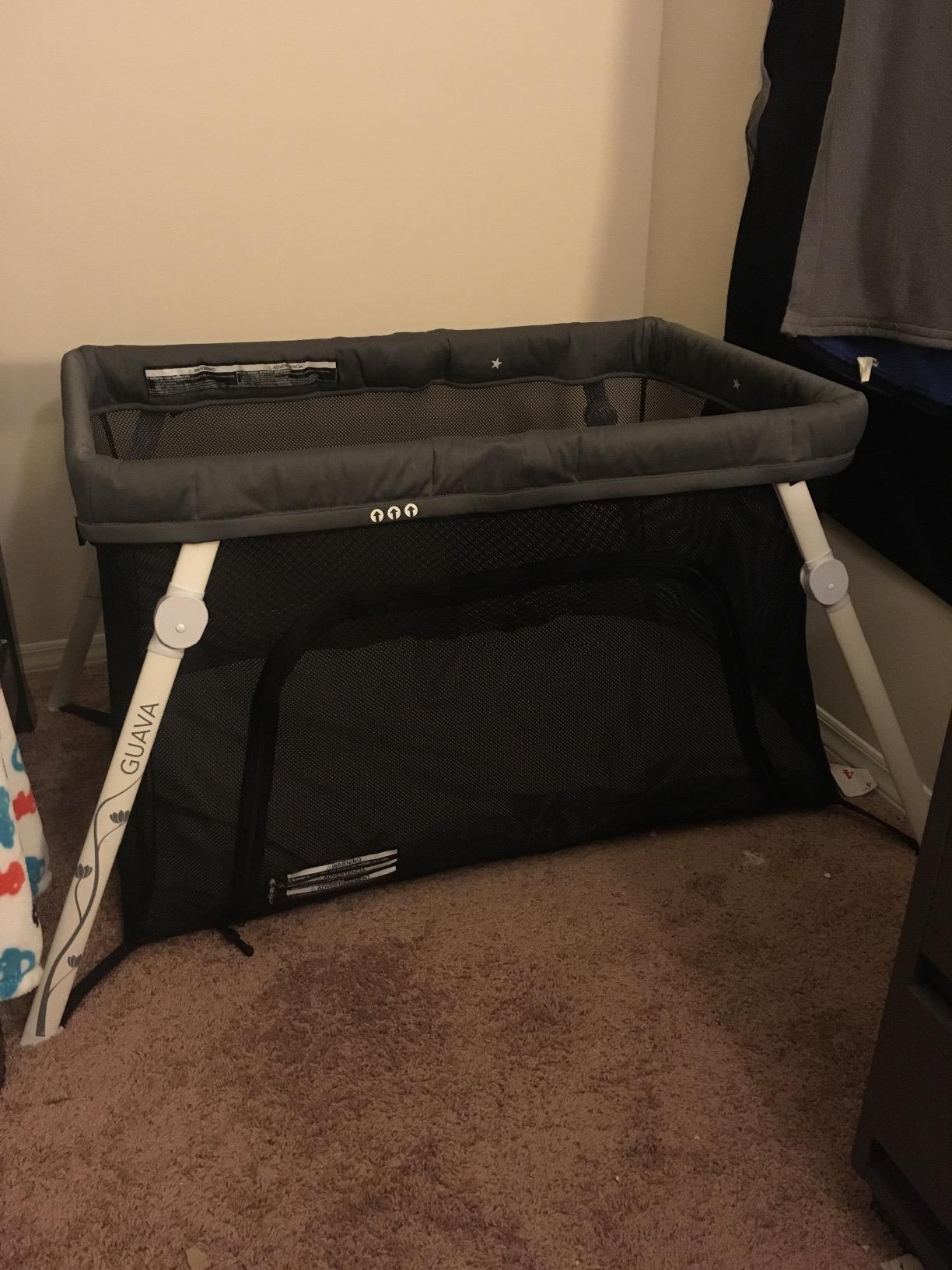 Guava Family Travel Crib Includes Lightweight Backpack Design, Certified Baby Safe Portable Crib, Folding Play Yard, Comfy Mattress for Babies, Toddlers, Compact Baby Travel Bed customer photo 2