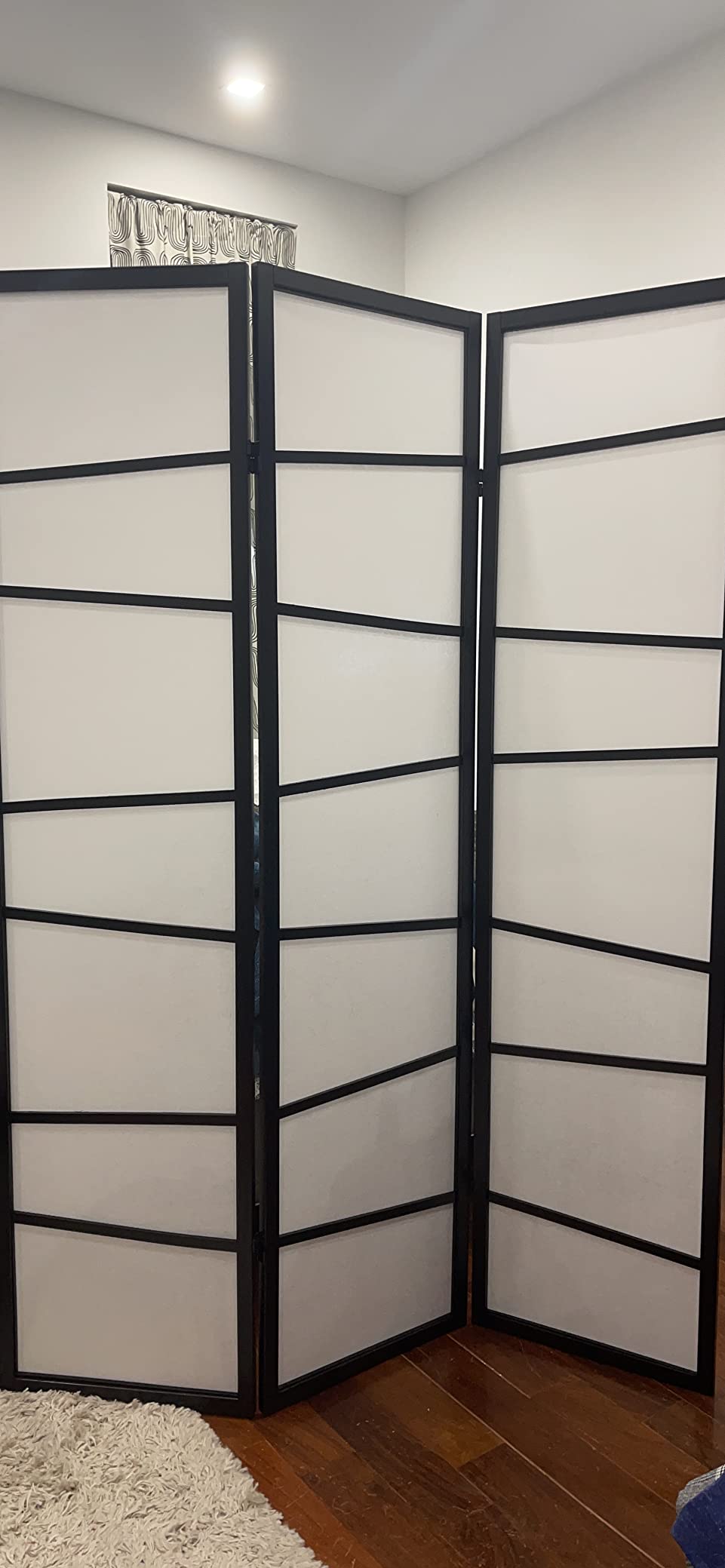 Roundhill Furniture 3-Panel Screen Room Divider, Black customer photo 1