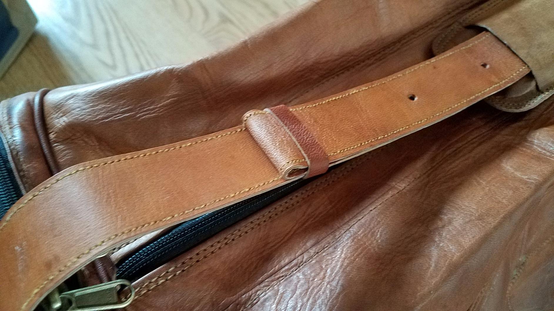 21 Inch Vintage Leather Duffel Travel Gym Sports Overnight Weekend Duffle Bags for men and women customer photo 1