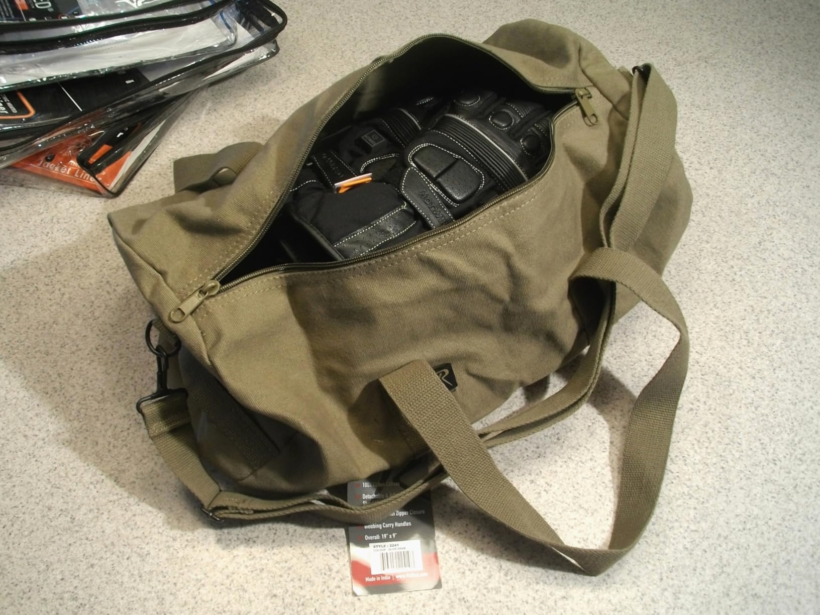 Heavy-Duty Canvas Shoulder Duffle Bag - Rugged Travel Gym Gear Equipment Bag customer photo 2