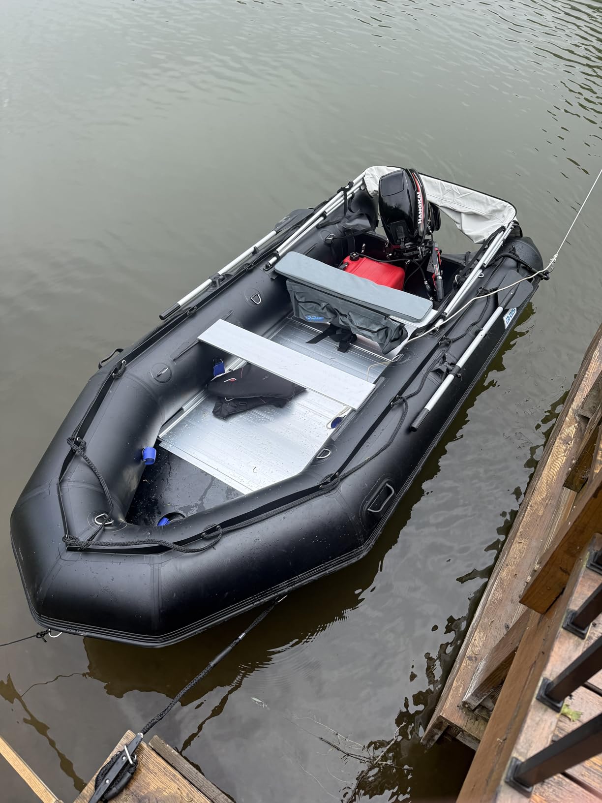 BRIS 1.2mm PVC 12.5 ft Inflatable Boat Inflatable Fish Hunter & Person Inflatable Raft Boat customer photo 1