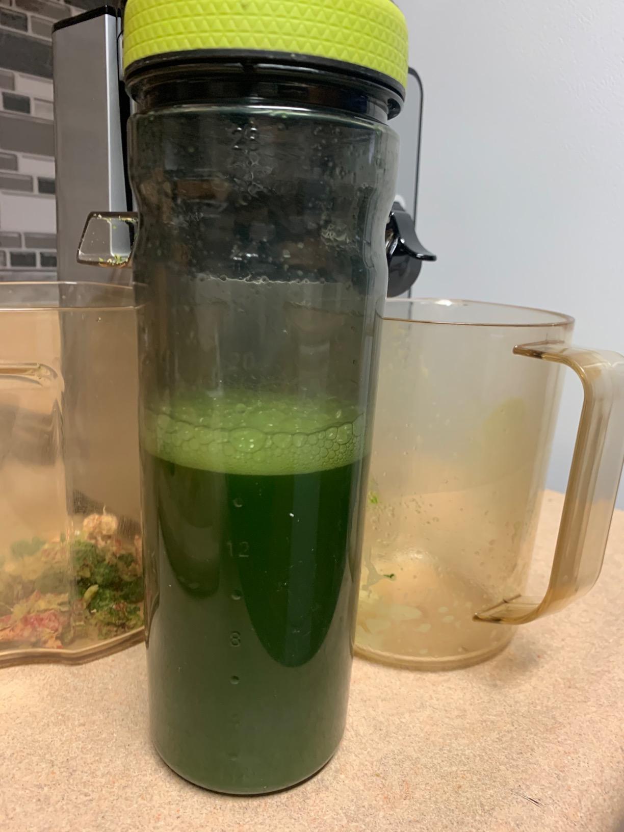 Omega Juicer Cold Press Vertical 43 RPM Slow Masticating Compact Juice Extractor for Fruits and Vegetables Quiet Operation with 3 Stage Auger Automatic Pulp Ejection and No-Drip Tap, 150-Watts, Silver customer photo 2