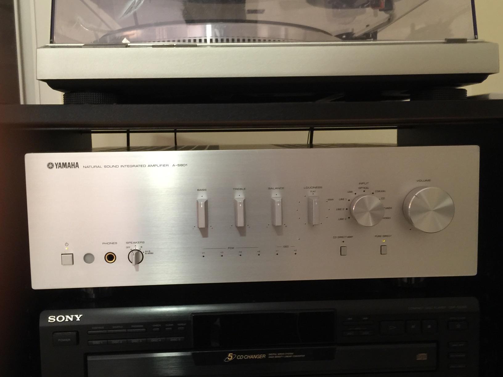 YAMAHA A-S801BL Natural Sound Integrated Stereo Amplifier (Black) customer photo 1