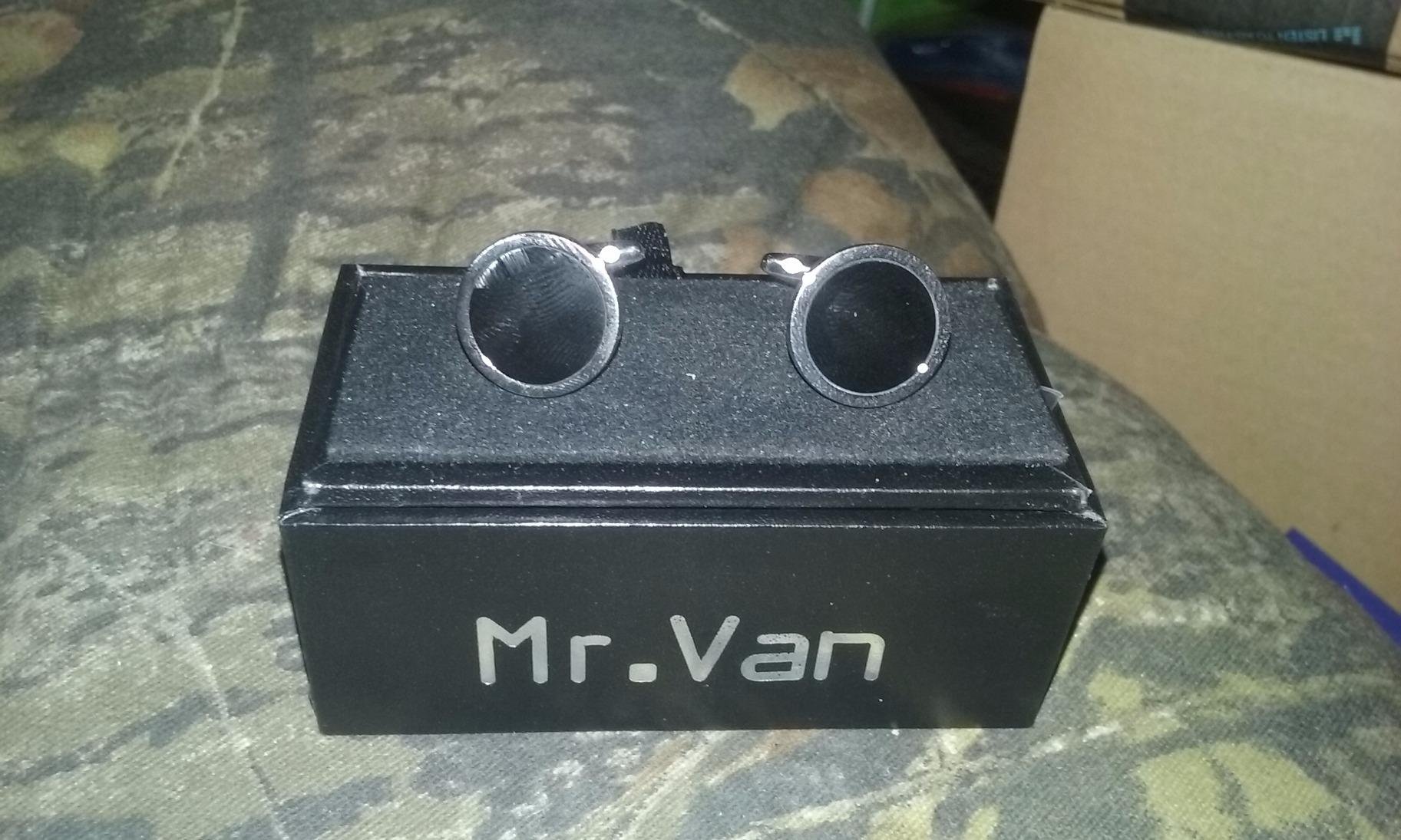 Men's Black Onyx Cufflink & Tuxedo Shirt Stud Set with Elegant Gift Box customer photo 1