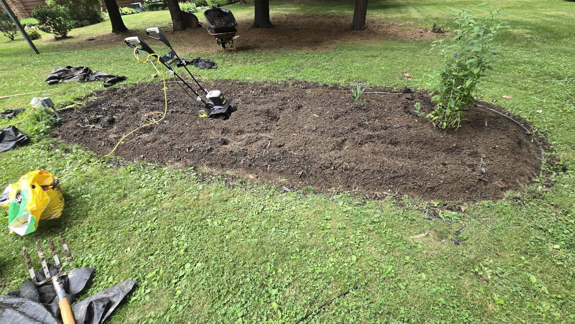 Sun Joe Corded Electric Garden Tiller & Cultivator with Steel Tines, 16