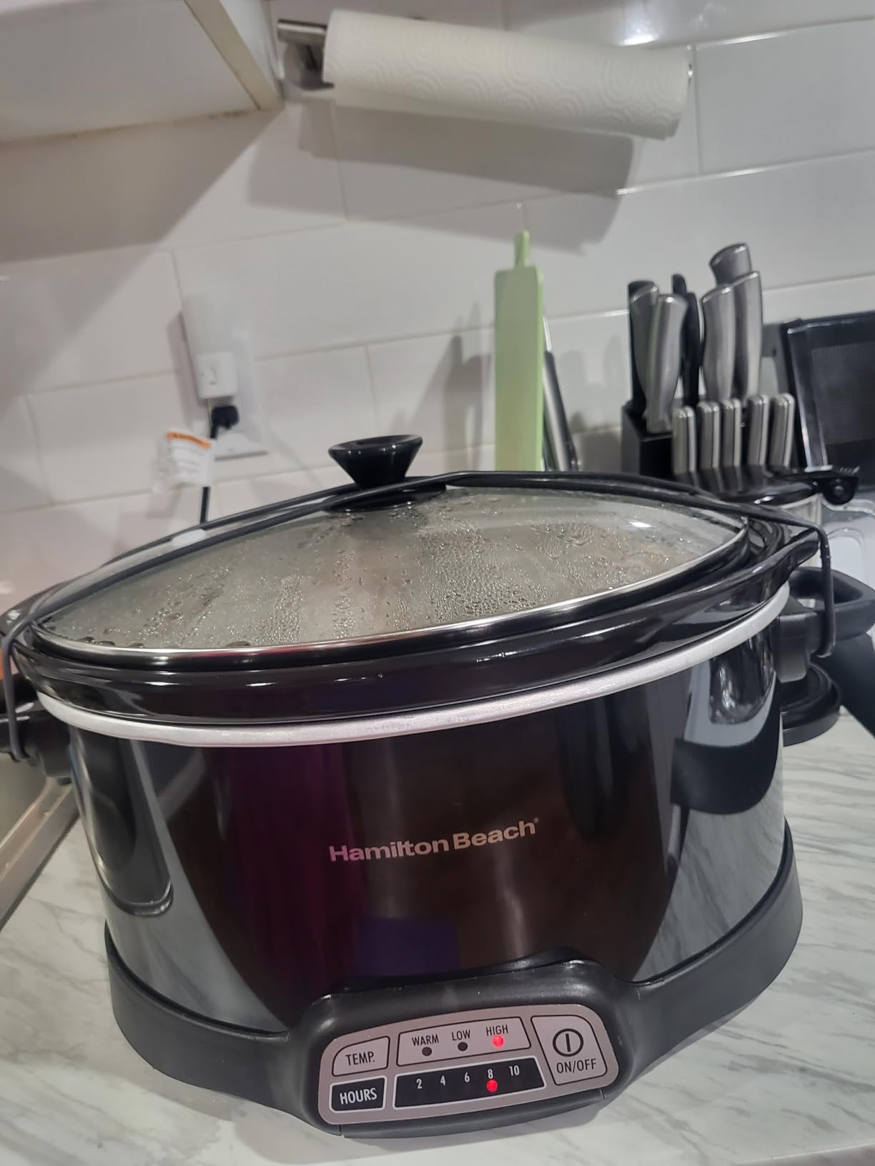 Hamilton Beach Portable 7 Quart Programmable Slow Cooker with Three Temperature Settings, Lid Latch Strap for Easy Travel, Dishwasher Safe Crock, Black (33474G) customer photo 2