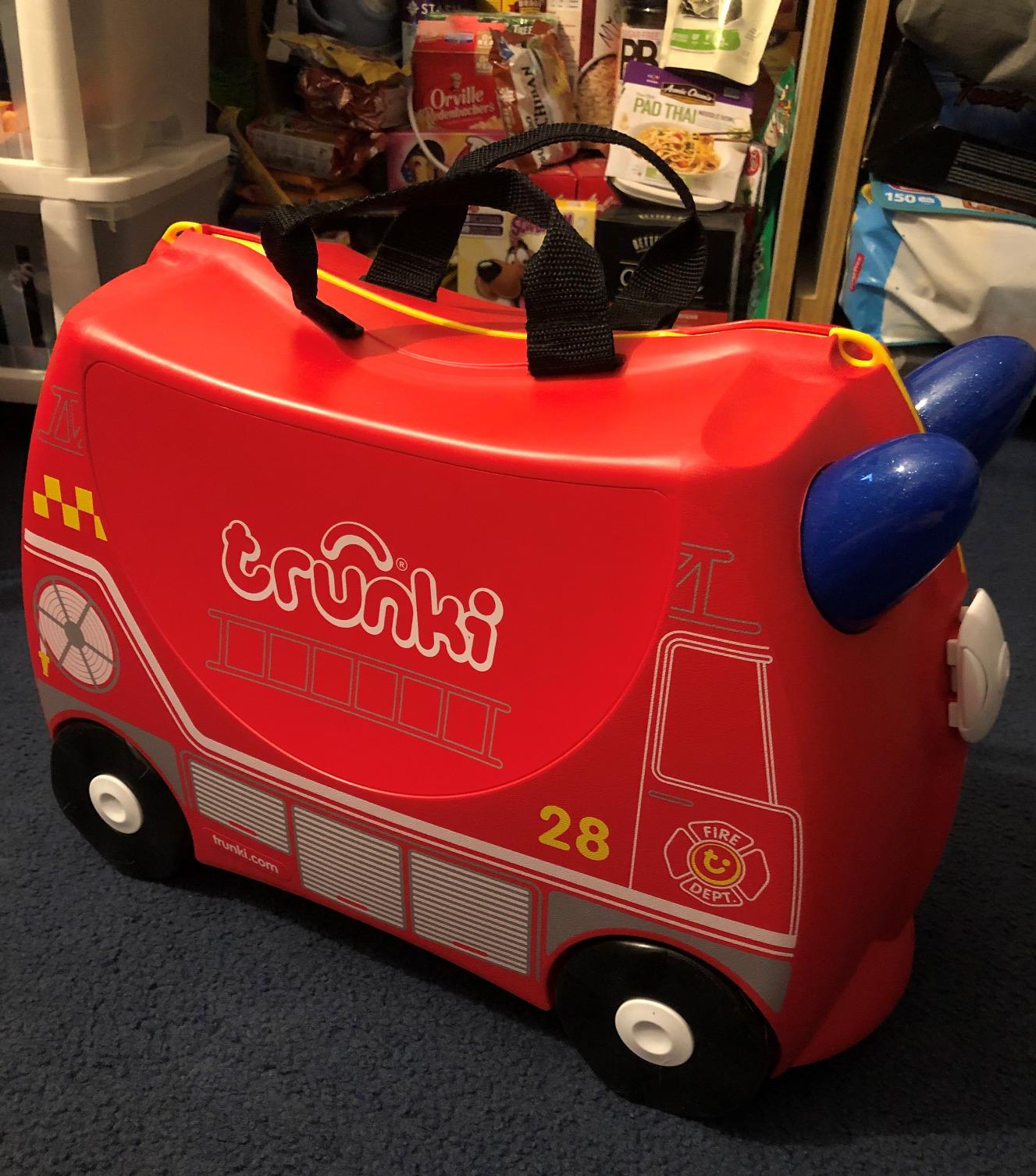 Trunki Ride-On Kids Suitcase | Tow-Along Toddler Luggage | Carry-On Cute Bag with Wheels | Kids Luggage and Airplane Travel Essentials: Una Unicorn Turquoise customer photo 2