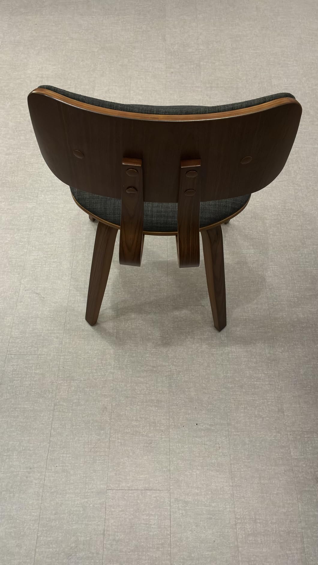 Armen Living Jaguar Mid-Century Dining Chair in Walnut Wood and Green Fabric customer photo 1