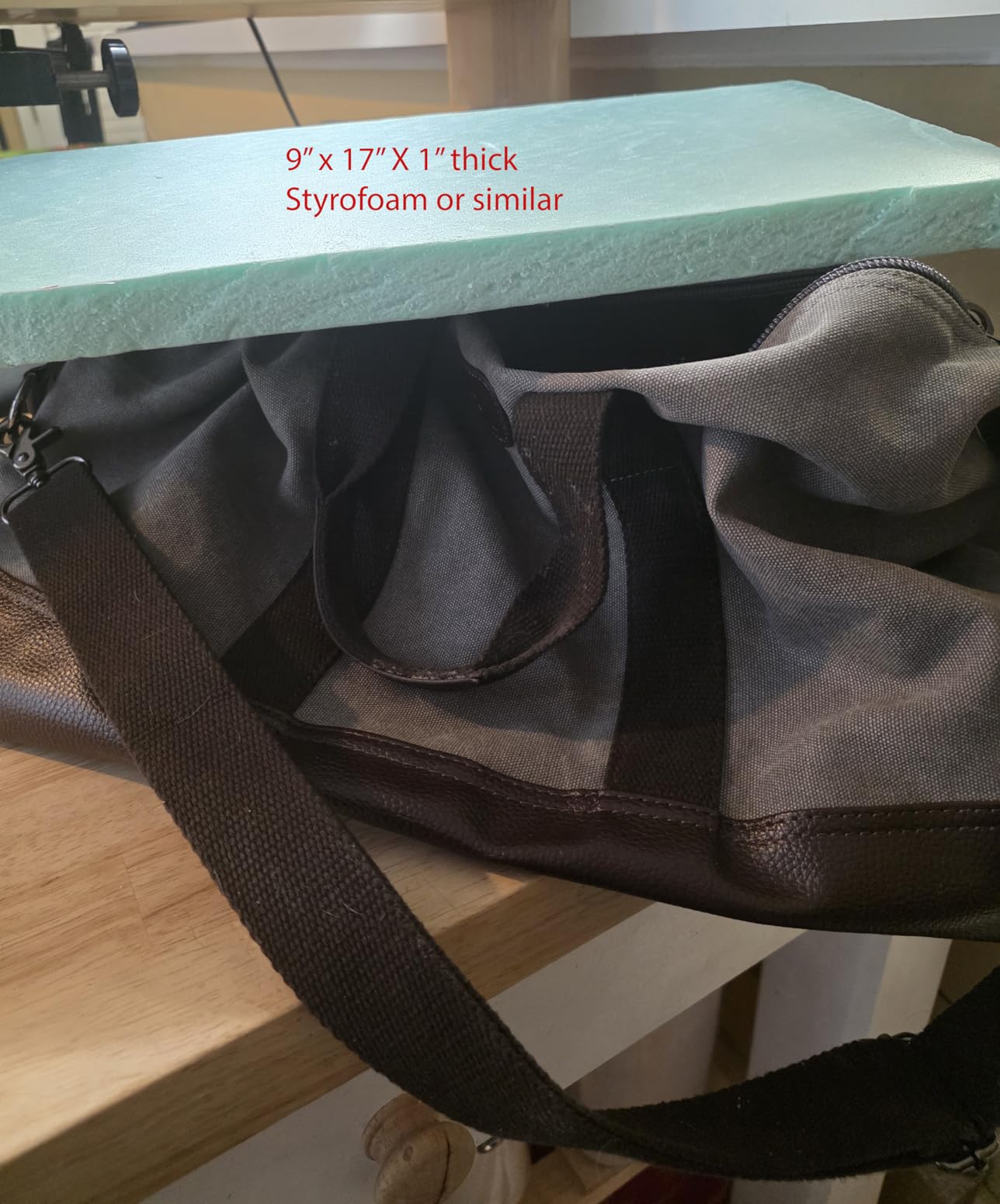 Classic Weekender Overnight Duffel Bag Canvas Leather Carry on Travel Tote (Black) customer photo 2