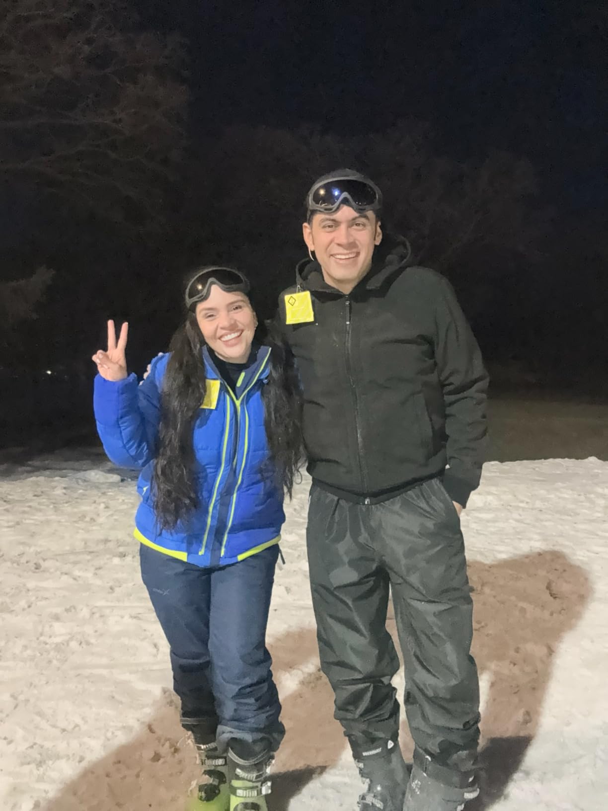 Women's Insulated Snow Pants, Water Resistant Snow Pants for Skiing & Snowboarding, Blue Night, Small customer photo 1