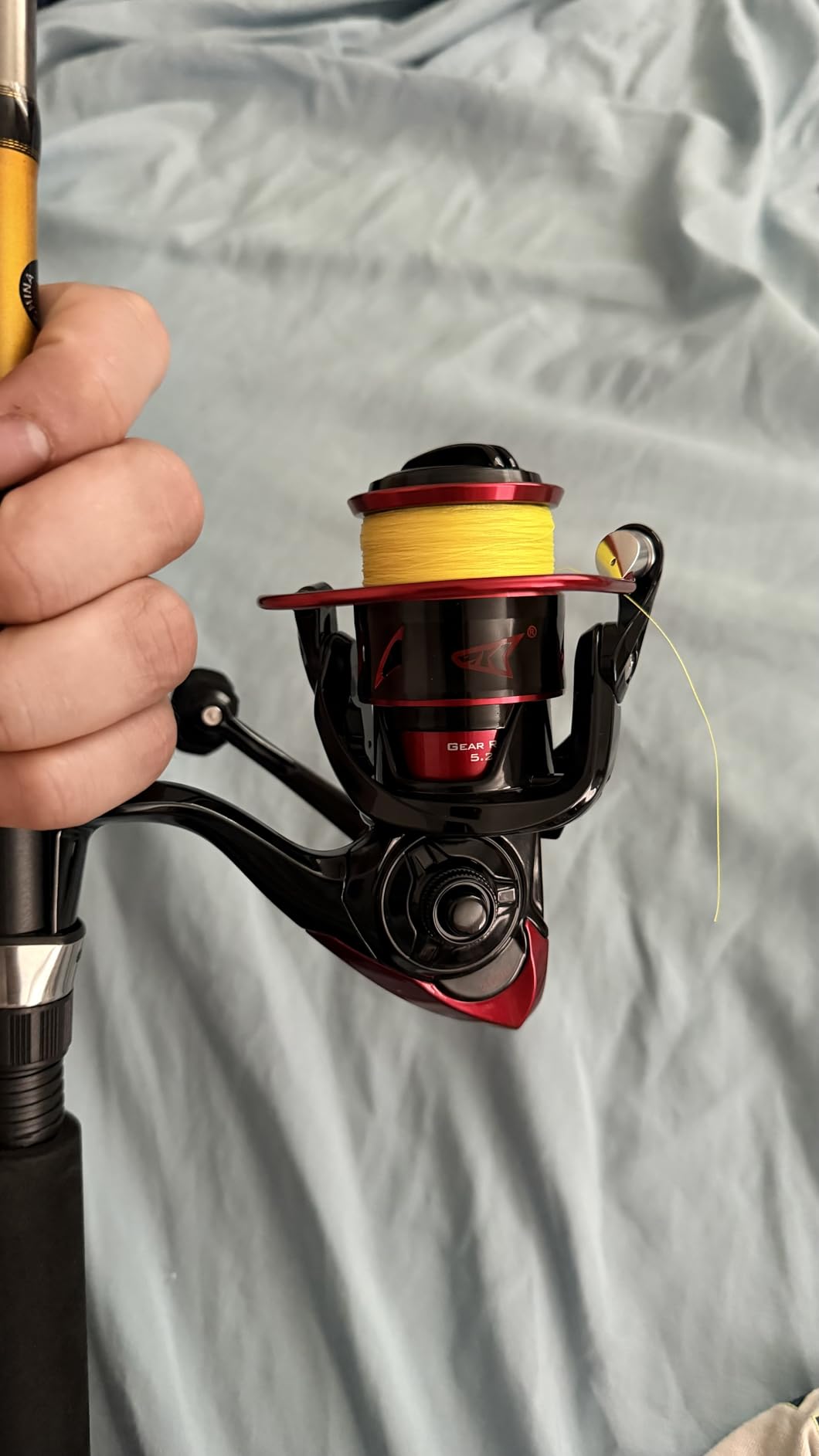 KastKing Sharky Spinning Fishing Reels for Saltwater & Freshwater | Max Drag: 39.5 lb, 10+1 BB, 9.8 oz, Lightweight Nylitech Frame, 5.2:1 & 6.2:1 Gear Ratio, Oversize Shaft customer photo 1