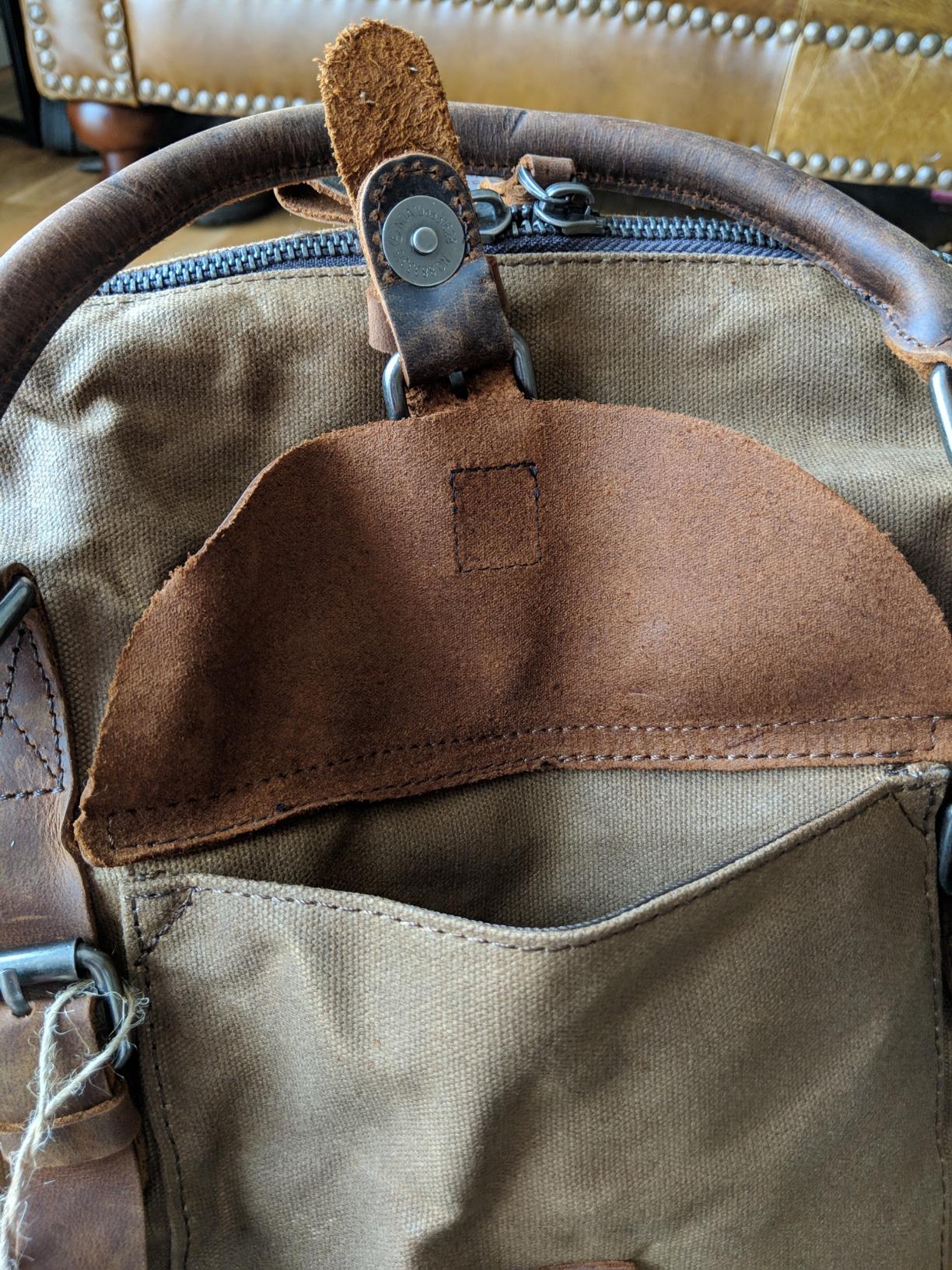 55L Travel Duffel Bag, Waterproof Waxed Canvas & Leather Weekender Bag for Men, Large Carry-on Overnight Bag for 4-5 Day Business Trips & Weekend Getaways, Brown customer photo 1