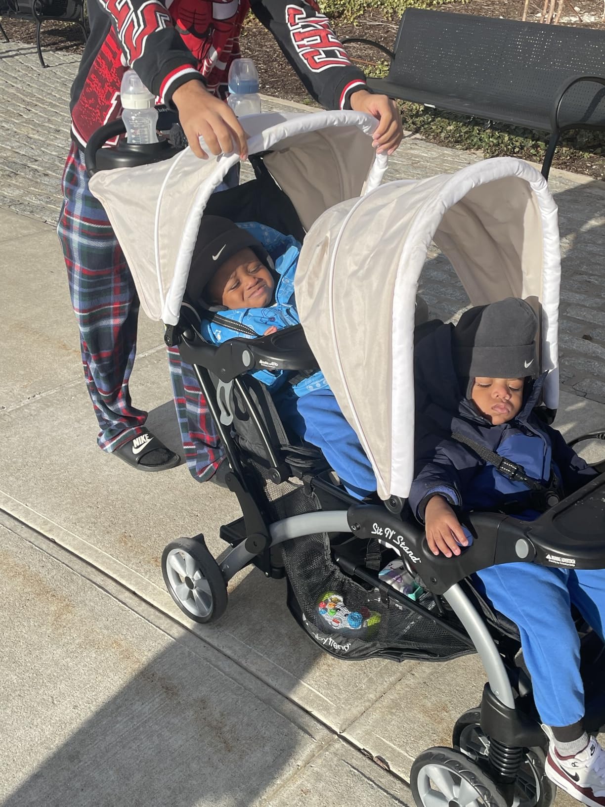 Baby Trend Infant/Toddler Double Stroller & 2 Car Seats, 3 Pc Set, Stormy | Portable and Lightweight Stroller Duo and Car Seat Travel System Tandem customer photo 1