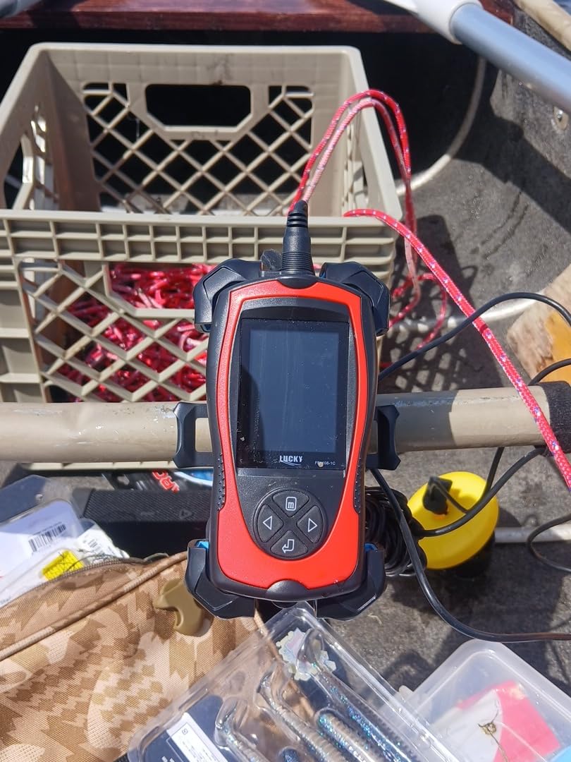 LUCKY Portable Fish Finder Handheld Kayak Fish Finders Wired Fish Depth Finder Sonar Sensor Transducer for Boat Fishing Sea Fishing customer photo 1