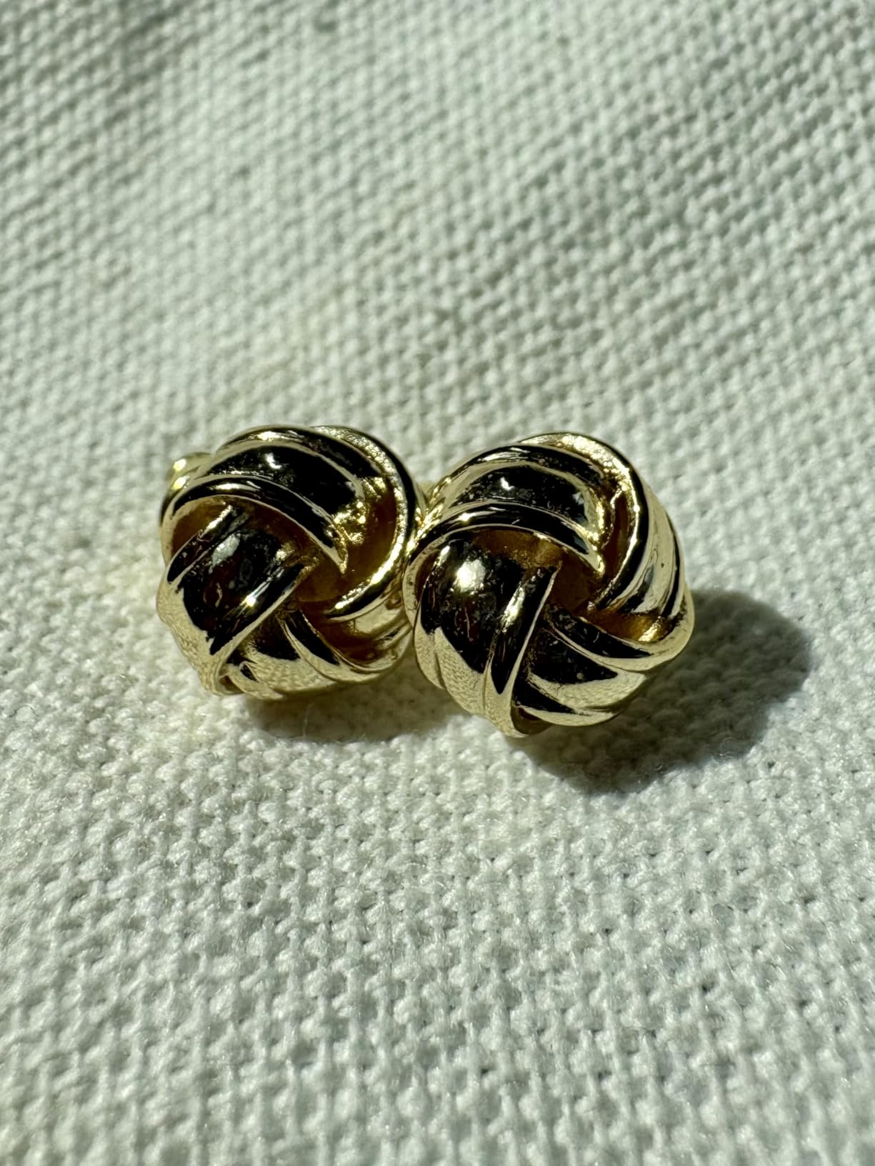 14K Gold Plated 925 Sterling Silver Post Love Knot Stud Earrings | Gold Earrings for Women customer photo 2