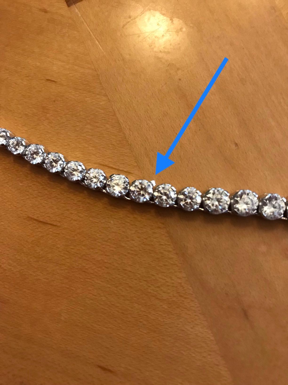 Ross-Simons 20.00 ct. t.w. Graduated CZ Tennis Necklace in Sterling Silver customer photo 2