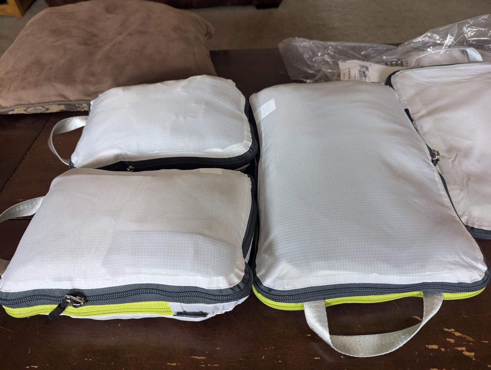 Compression Packing Cubes for Travel, 6-Piece Lightweight Packing Cubes Set for Carry-On Luggage & Backpacks - TRIPPED Travel Gear (Grey and Orange) customer photo 1