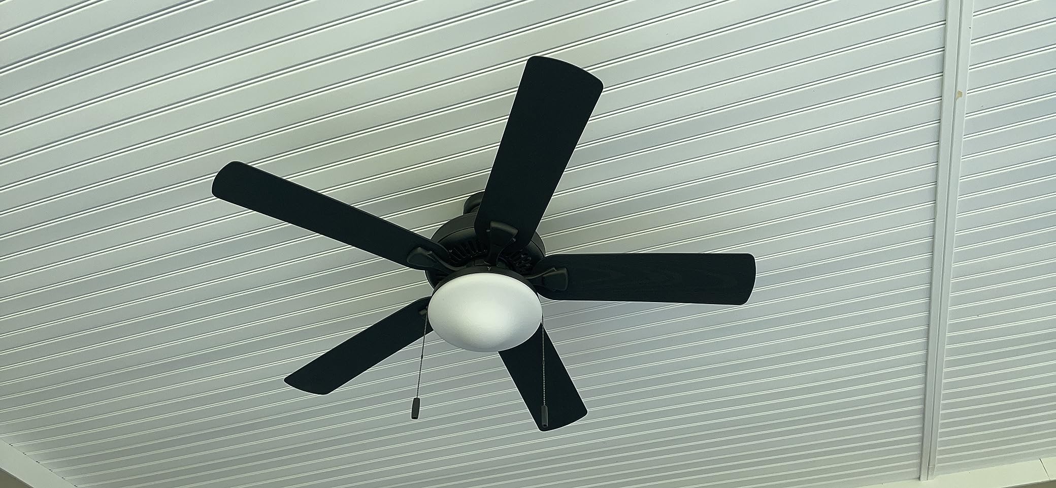 Honeywell Ceiling Fans Belmar 52 Inch Ceiling Fan With Light, Indoor/Outdoor Ceiling Fan with Pull Chain, LED Tri-Mount 5 Blade Design, ETL Damp Rated, Bronze (50512-01) customer photo 2