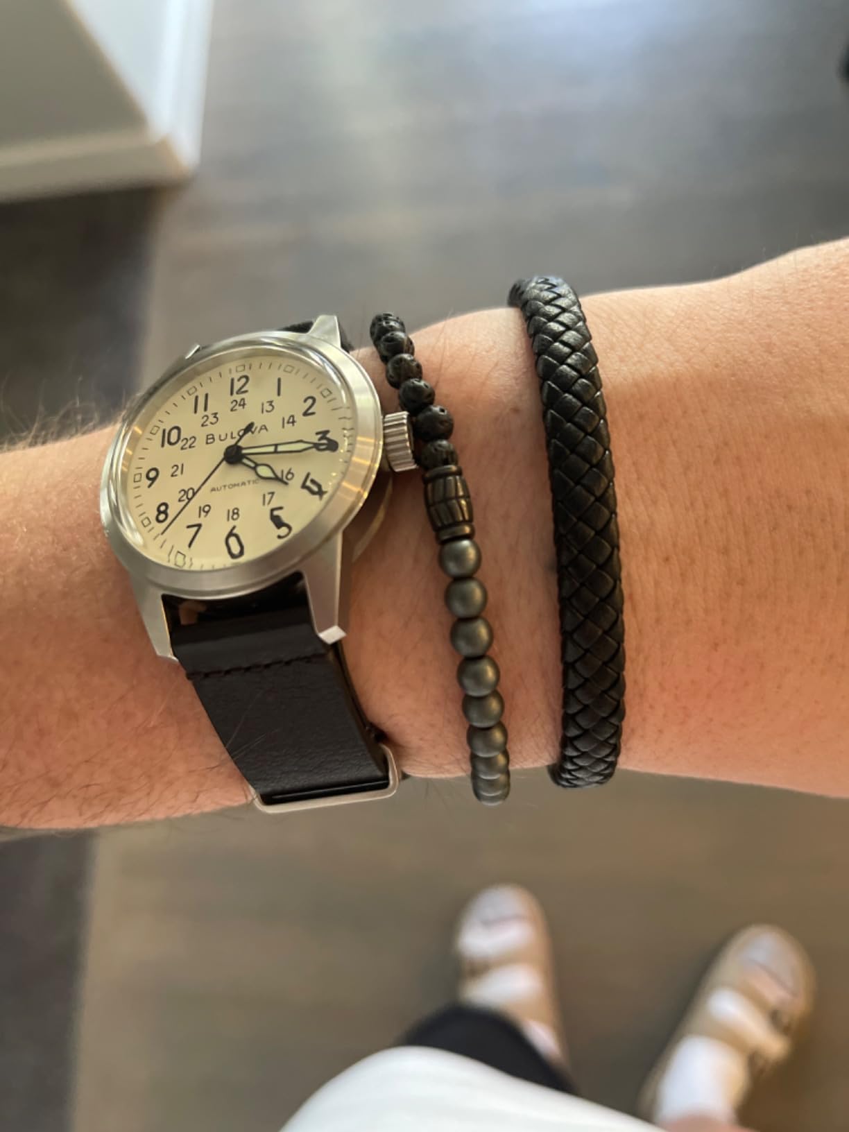 Fossil Men's Stainless Steel and Genuine Leather and/or Beaded Bracelet for Men customer photo 2