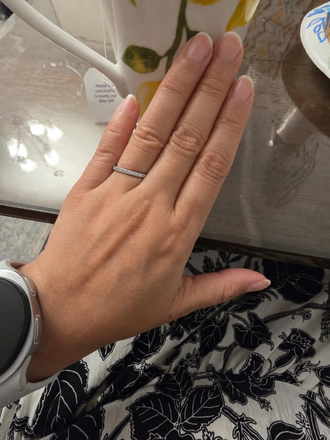 TIGRADE 2mm Women Titanium Eternity Ring Cubic Zirconia Anniversary Wedding Engagement Band Size 3-13.5 customer photo 1