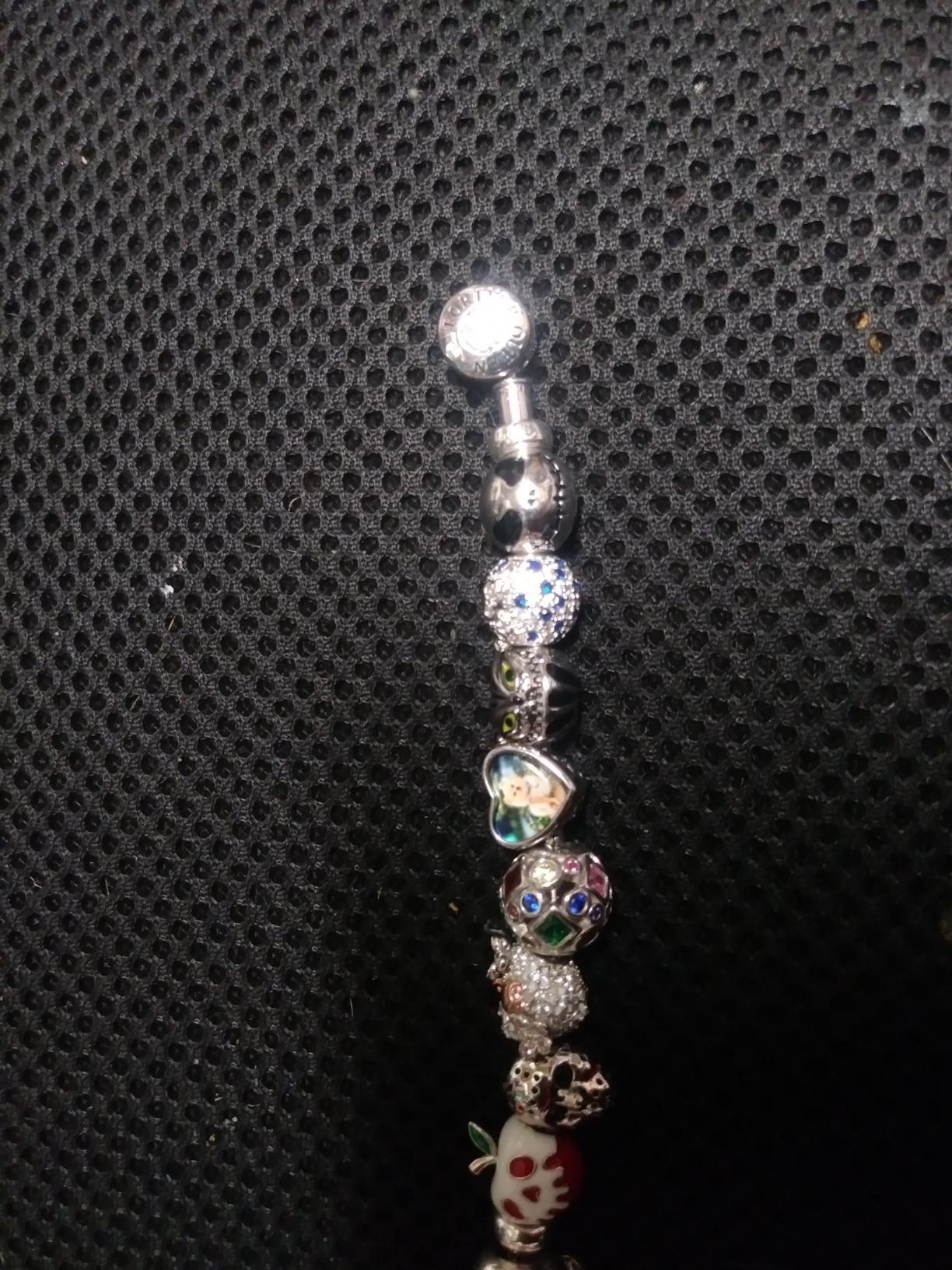 Charm Bracelet Fit Charms 925 Sterling Silver Basic Snake Chain Bracelet for Women Girls, Signature Bracelet with Sparkling Round Clasp Charm Clear CZ for Christmas Valentine Mother's Day Gift customer photo 2