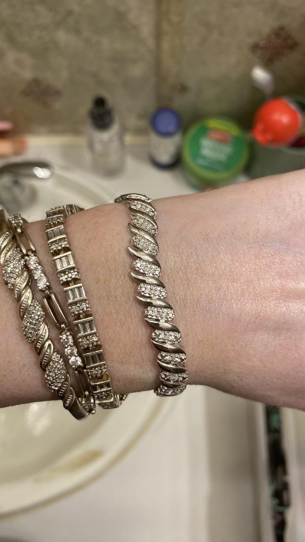 NATIALIA DRAKE 1/4 Cttw Wave Link Diamond Tennis Bracelet for Women in 925 Sterling Silver Color I-J/Clarity I2-I3 customer photo 2