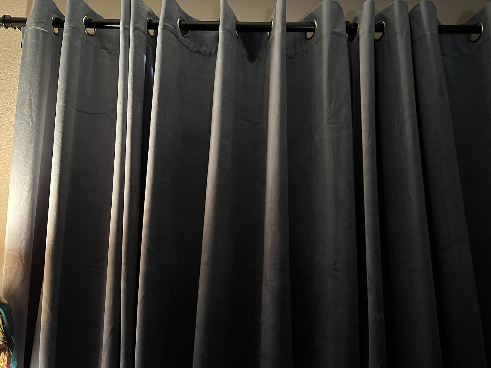 Grey Velvet Curtains Room Darkening for Living Room, W52xL84, 2 Pcs | 300GSM Thick Soft Velvet, Room Darkening, Thermal Insulated, Privacy Protect, Noise Absorb, Bedroom, Living Dining Room customer photo 2