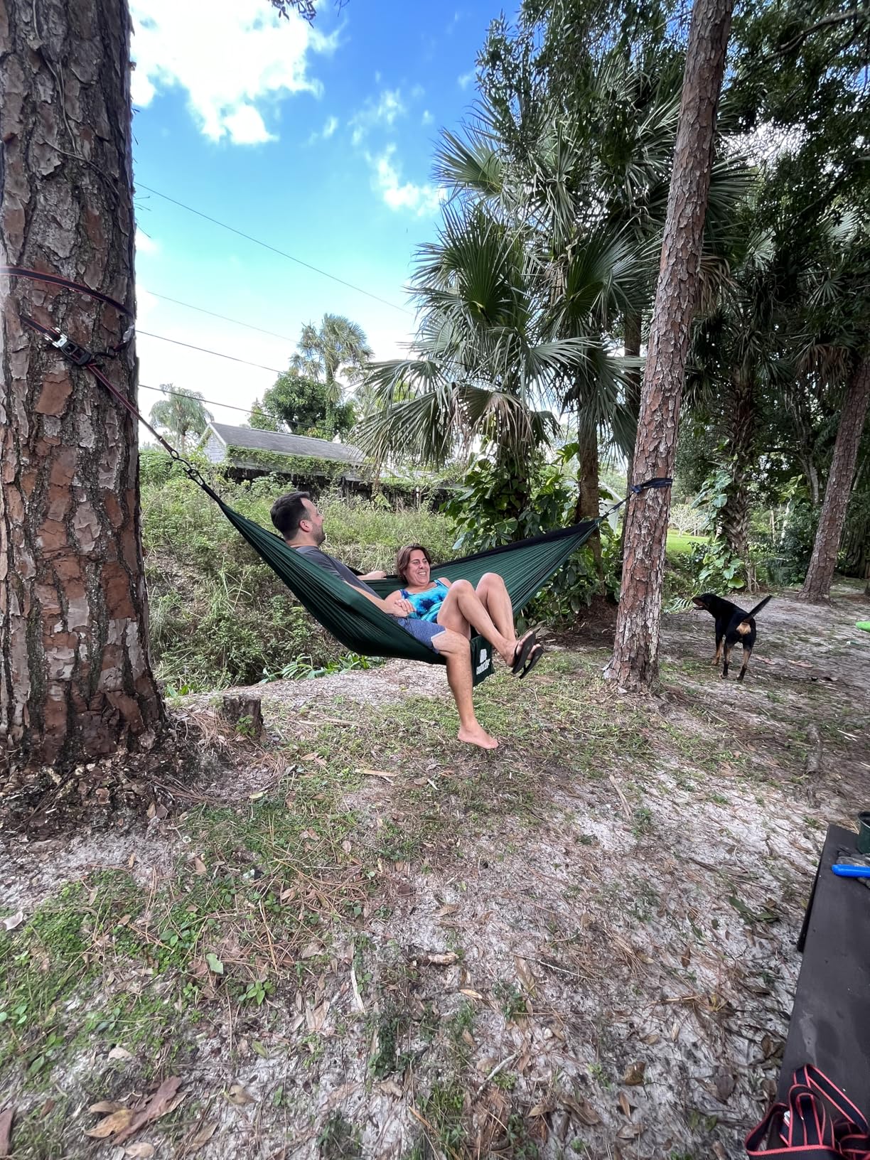 Camping Hammock - Lightweight Double Hammock, Hold Up to 772lbs, Portable Hammocks for Indoor, Outdoor, Hiking, Camping, Backpacking, Travel, Backyard, Beach customer photo 2