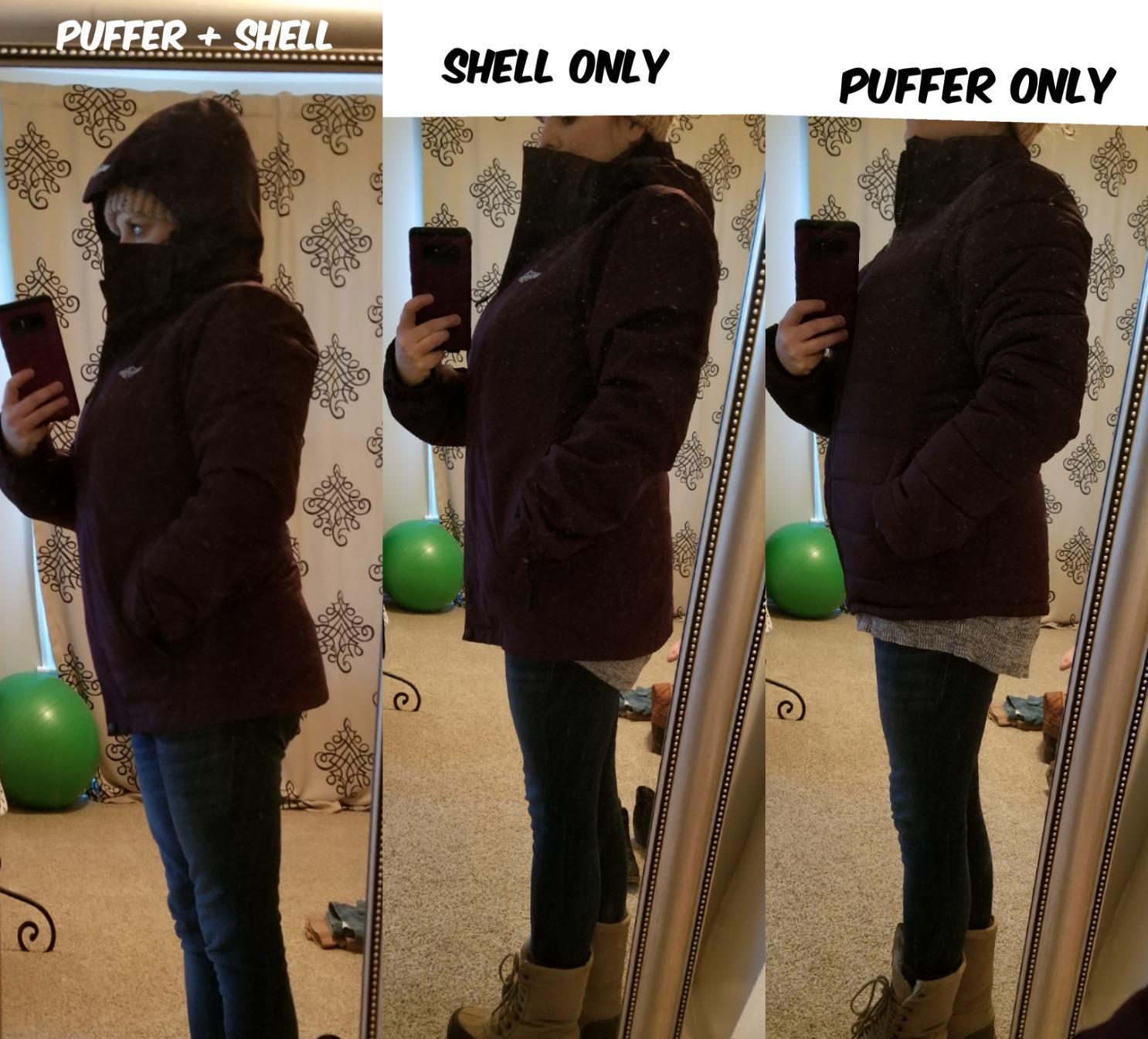 Wantdo Women's 3 In 1 Ski Jacket Cotton Padded Liner Winter Coat | Classic Simple Style Matches Various Daily Outfits customer photo 2
