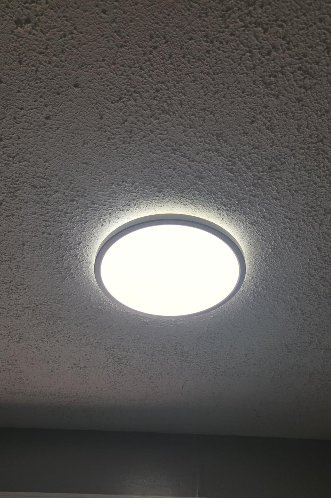 TALOYA Flush Mount 12 Inch Ceiling Light (Milk White Shell), 20W Surface Mount LED Light Fixture for Bedroom Kitchen,5 Color Temperatures in One,0.94 Inch Thickness Round customer photo 2