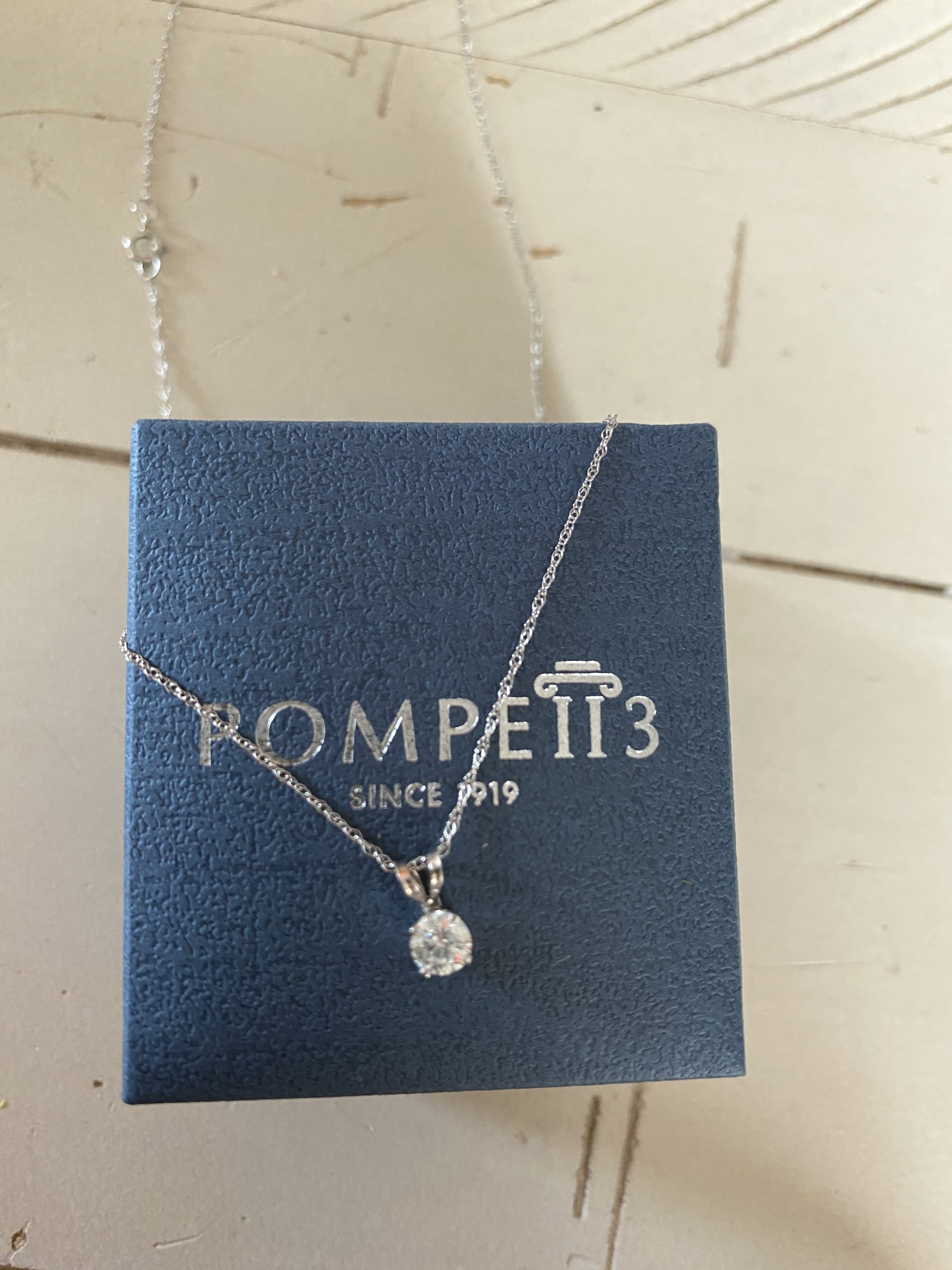 Pompeii 1/3 Ct Diamond Solitaire Pendant Necklace in 14k White Or Yellow Gold customer photo 2