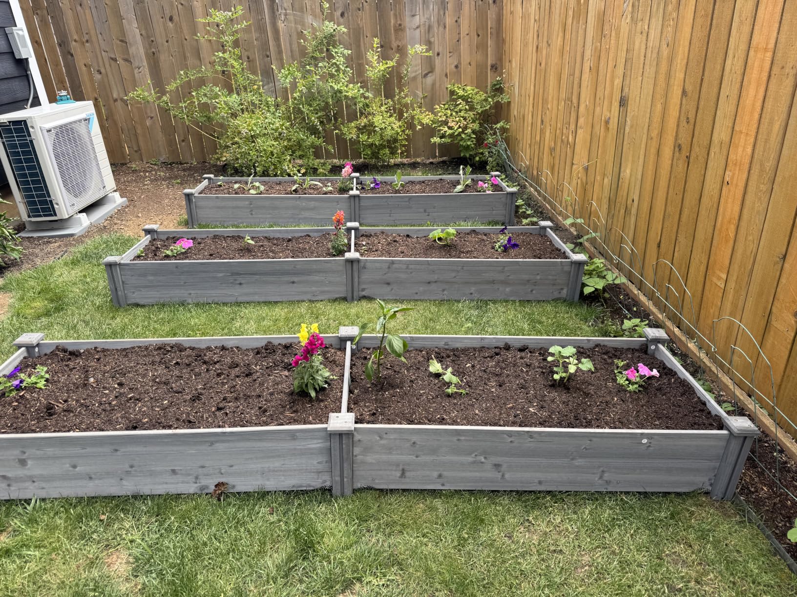 Yaheetech Raised Garden Bed Wooden Planter Box for Vegetables/Flowers, Wood | Fir wood raised bed offers easy assembly, and a practical space for growing vegetables, herbs, and garden plants. customer photo 2