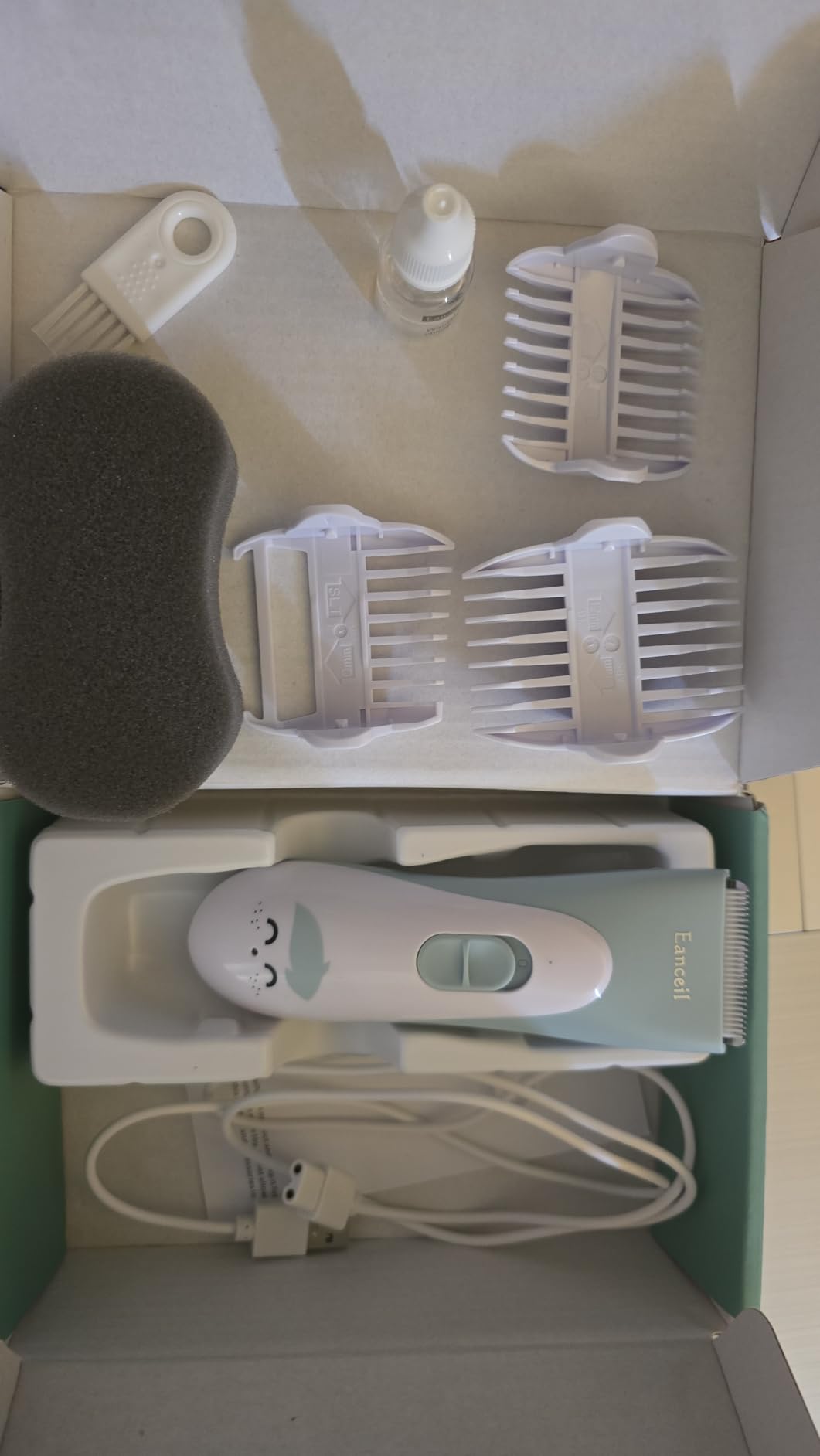 Baby Hair Clippers, Ceramic Blade Electric Kids Hair Trimmer, Cordless Rechargeable Waterproof Haircut Kit for Kids & Adult customer photo 1