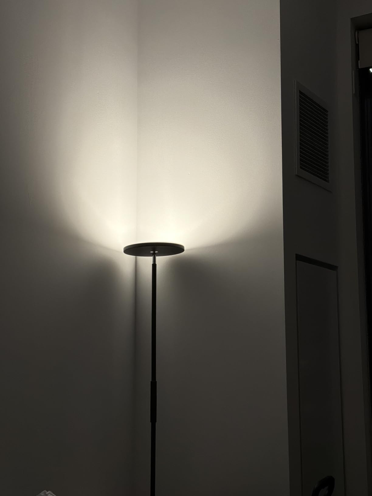 LED Torchiere Floor Lamp with Remote, Stepless Dimmable Standing Lamp | Super bright uplight fills ceilings and dark corners for living rooms, bedrooms, home offices, reading nooks and apartments customer photo 2