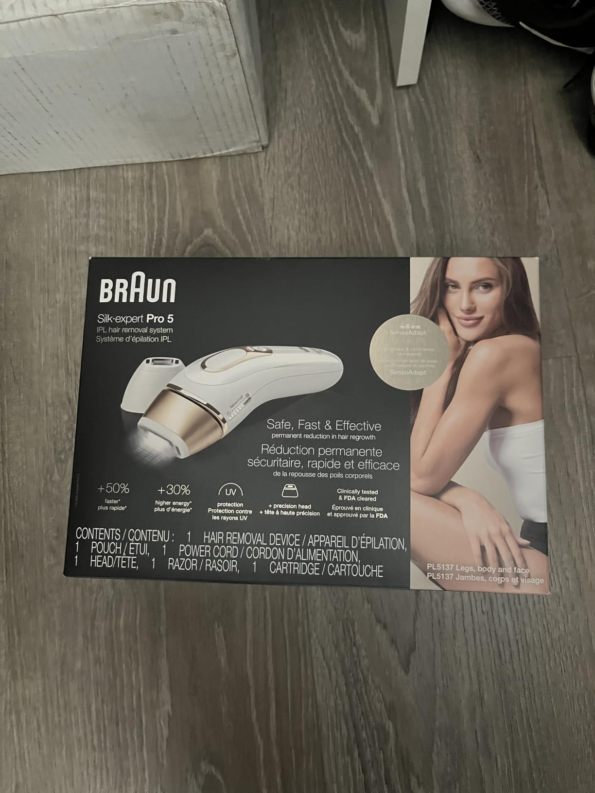 Braun IPL Silk Expert Pro 5 IPL Hair Removal for Women and Men Permanent Laser Hair Reduction At-Home 2 Heads Pouch IPL5137 customer photo 1