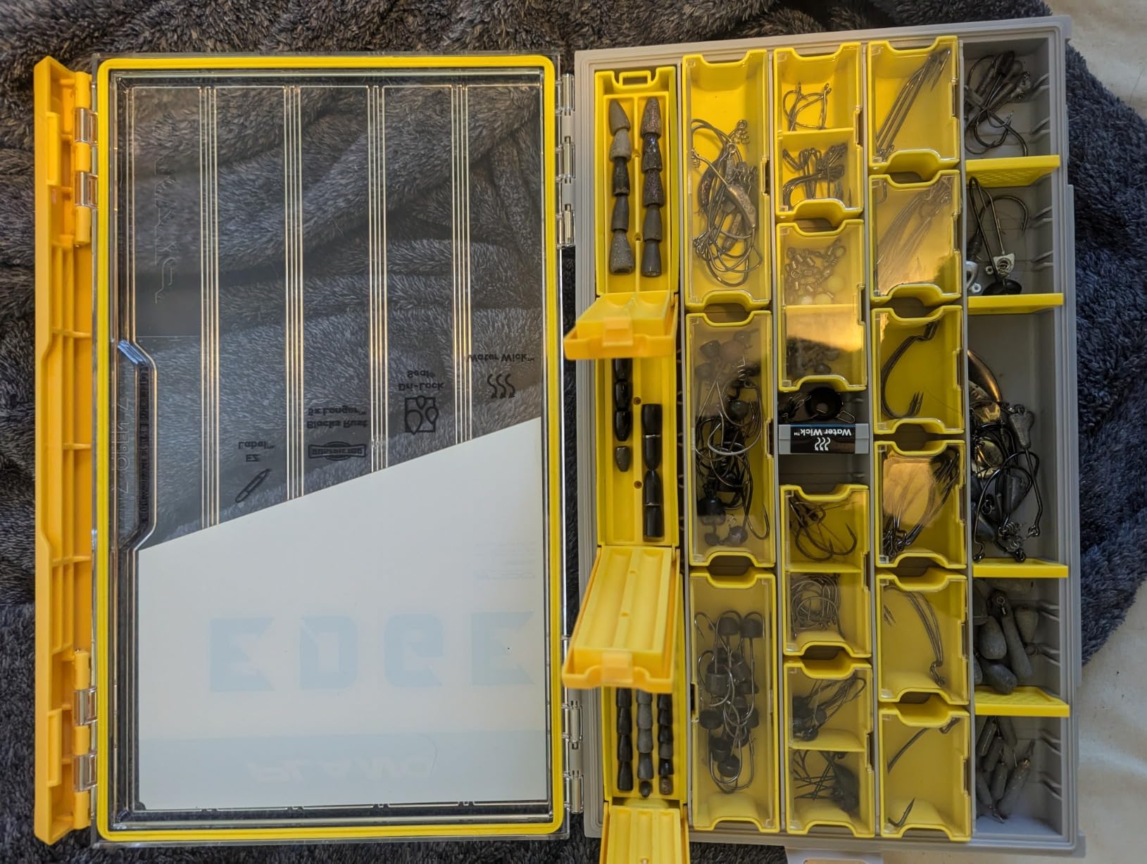 Plano EDGE Premium Terminal Tackle Utility Box, Clear and Yellow, Rust-Resistant Storage, Waterproof Tackle Tray Organizer for Weights, Hooks, and Baits customer photo 1