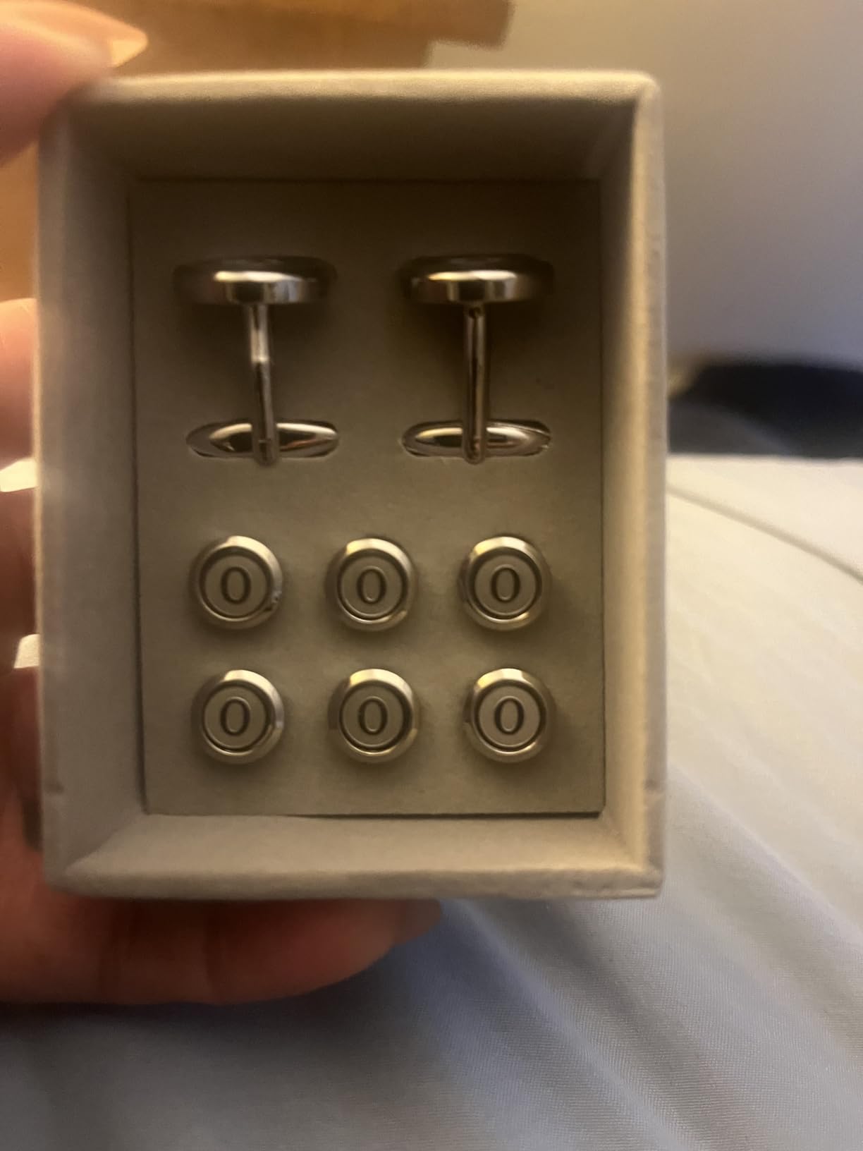 Mens Cufflinks and Studs Tuxedo Shirts Business Wedding Initials Alphabet A-Z Gift Set customer photo 2