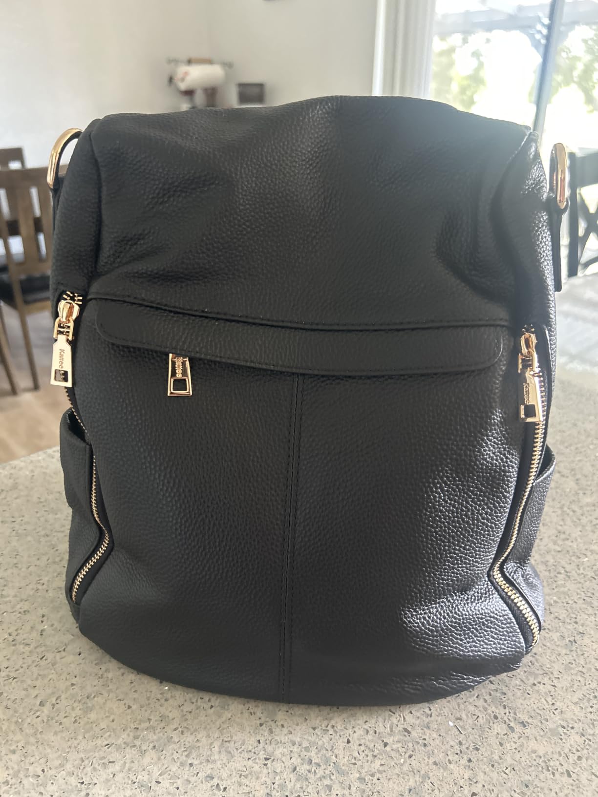 Kattee Women's Anti-Theft Backpack Purse Genuine Leather Shoulder Bag Fashion Ladies Satchel Bags customer photo 2