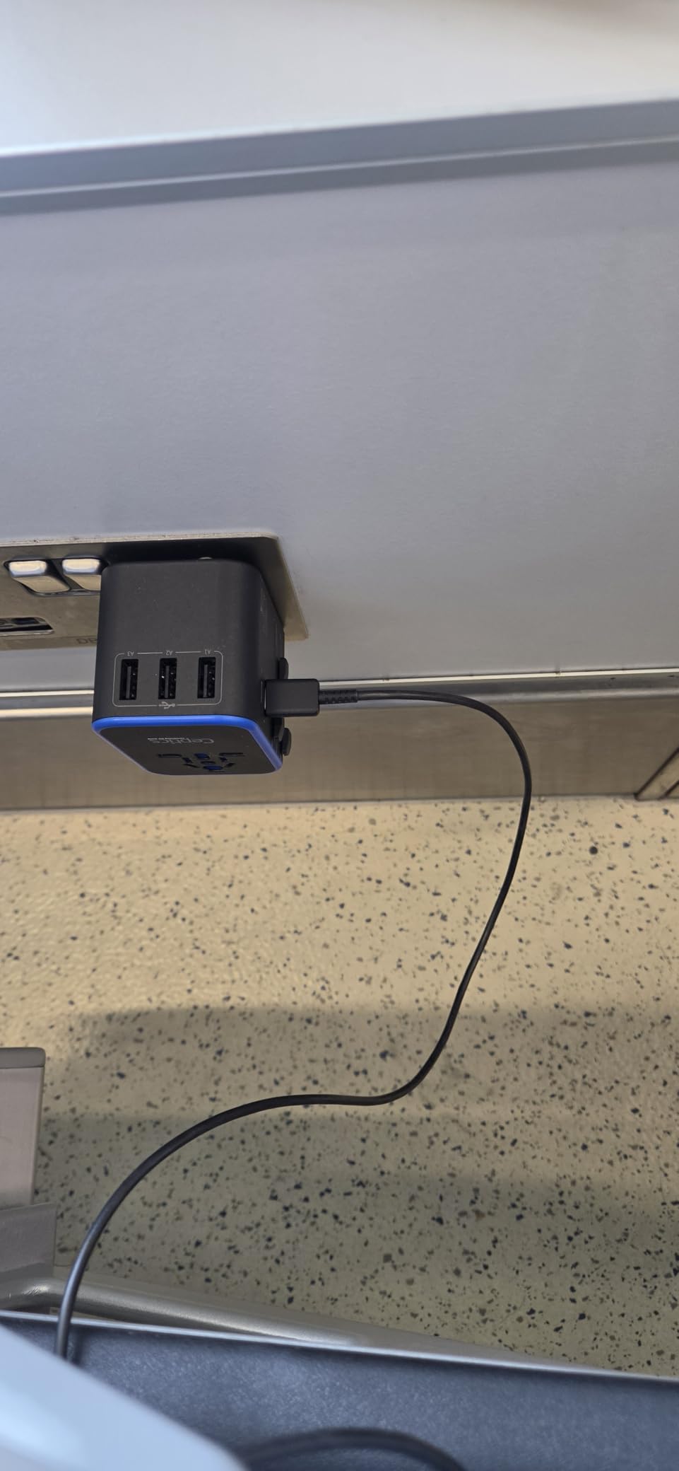 Ceptics Universal Travel Adapter, 45W International Power Adapter with PD & QC 3.0 Dual USB-C, 3 USB Travel Adapter Worldwide, Type I C G A Outlets - EU Euro US UK (11-KU) customer photo 1