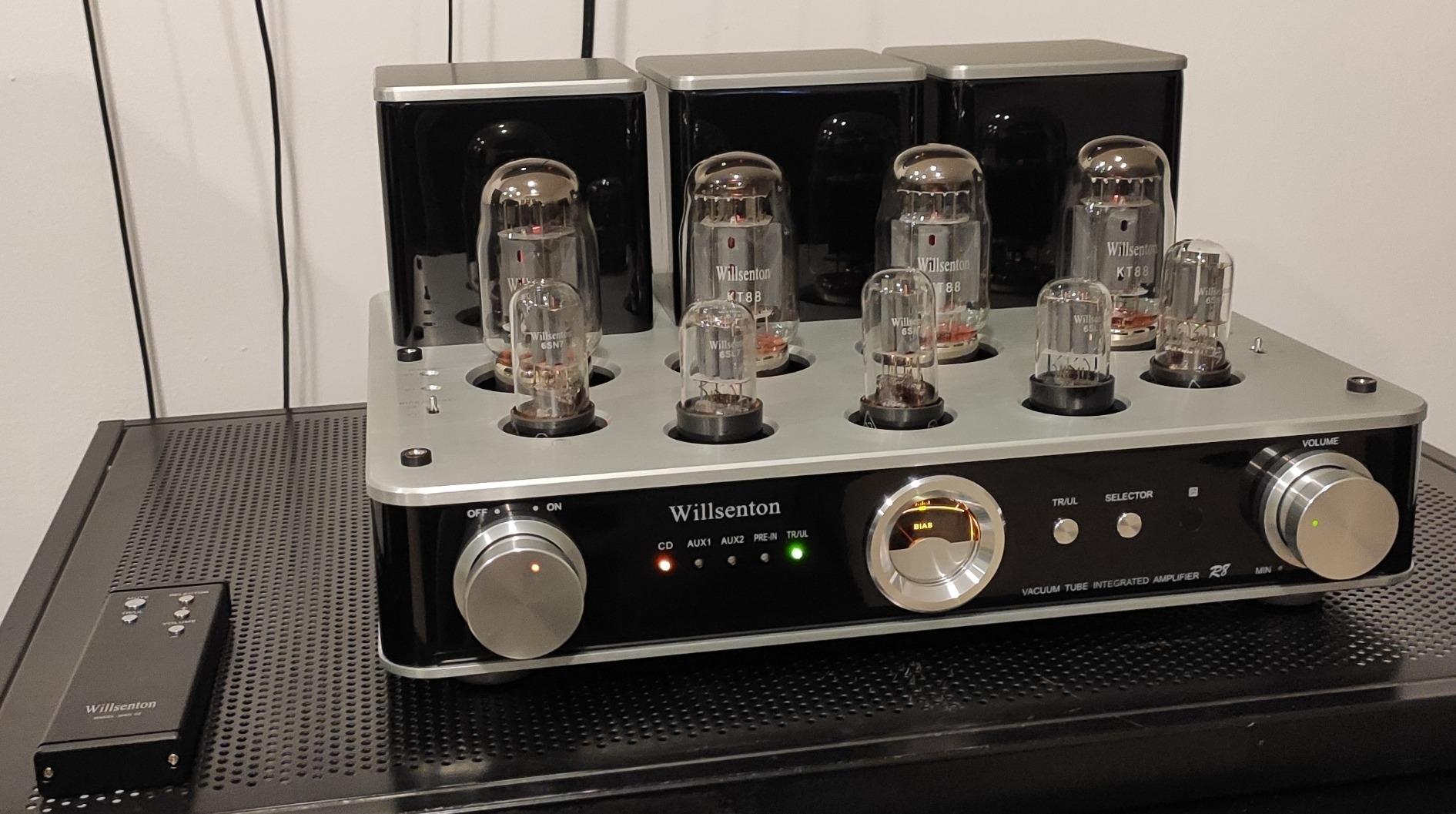 R8 KT88 x4 Tube Amplifier Hi-Fi Integrated Vacuum Tube Amp with Headphone Output KT88,EL34 Replaceable (Black) customer photo 2