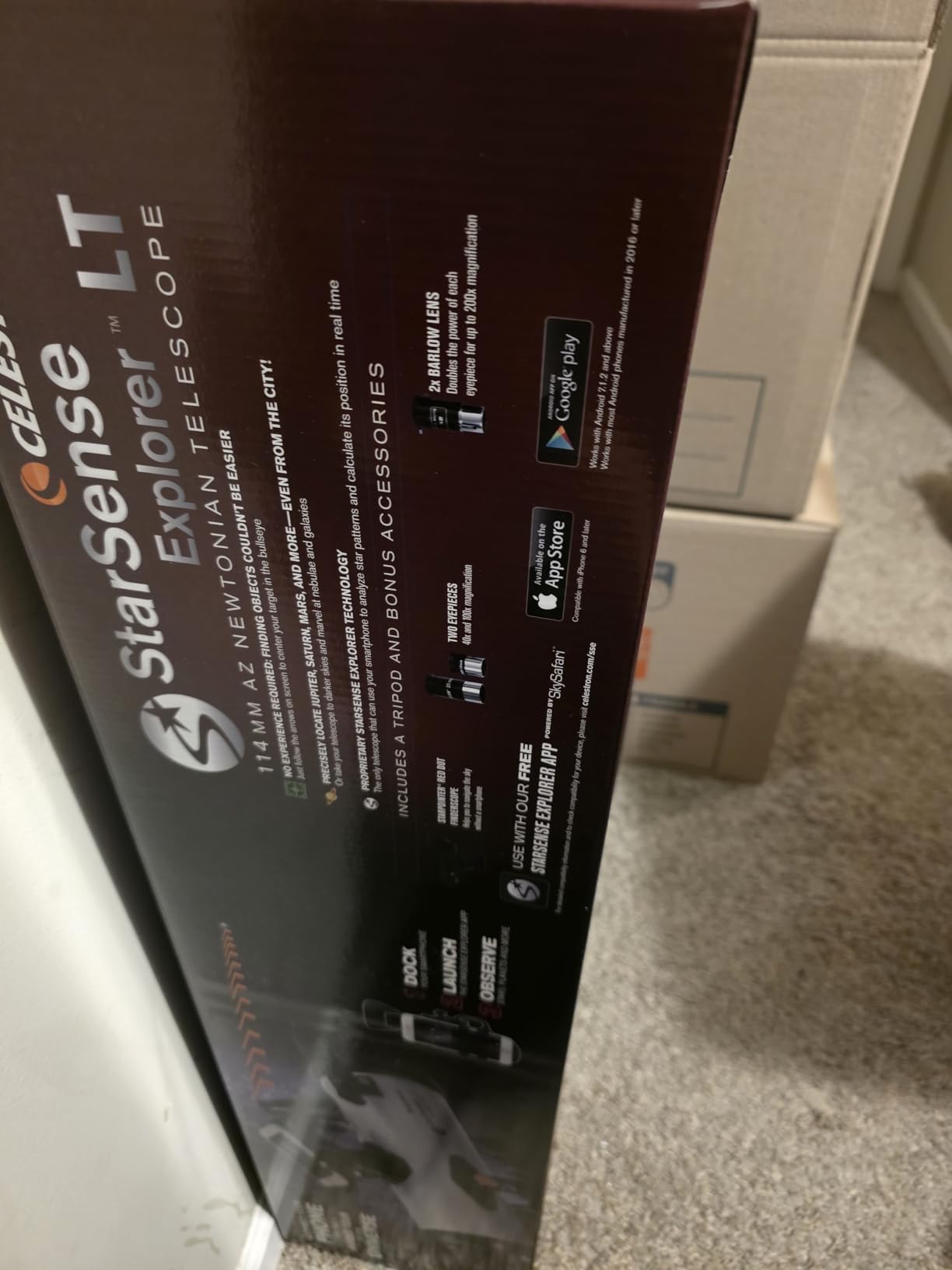 Celestron StarSense Explorer LT 114AZ App-Enabled Telescope - 114mm Newtonian Reflector with Smartphone Dock & StarSense App customer photo 2