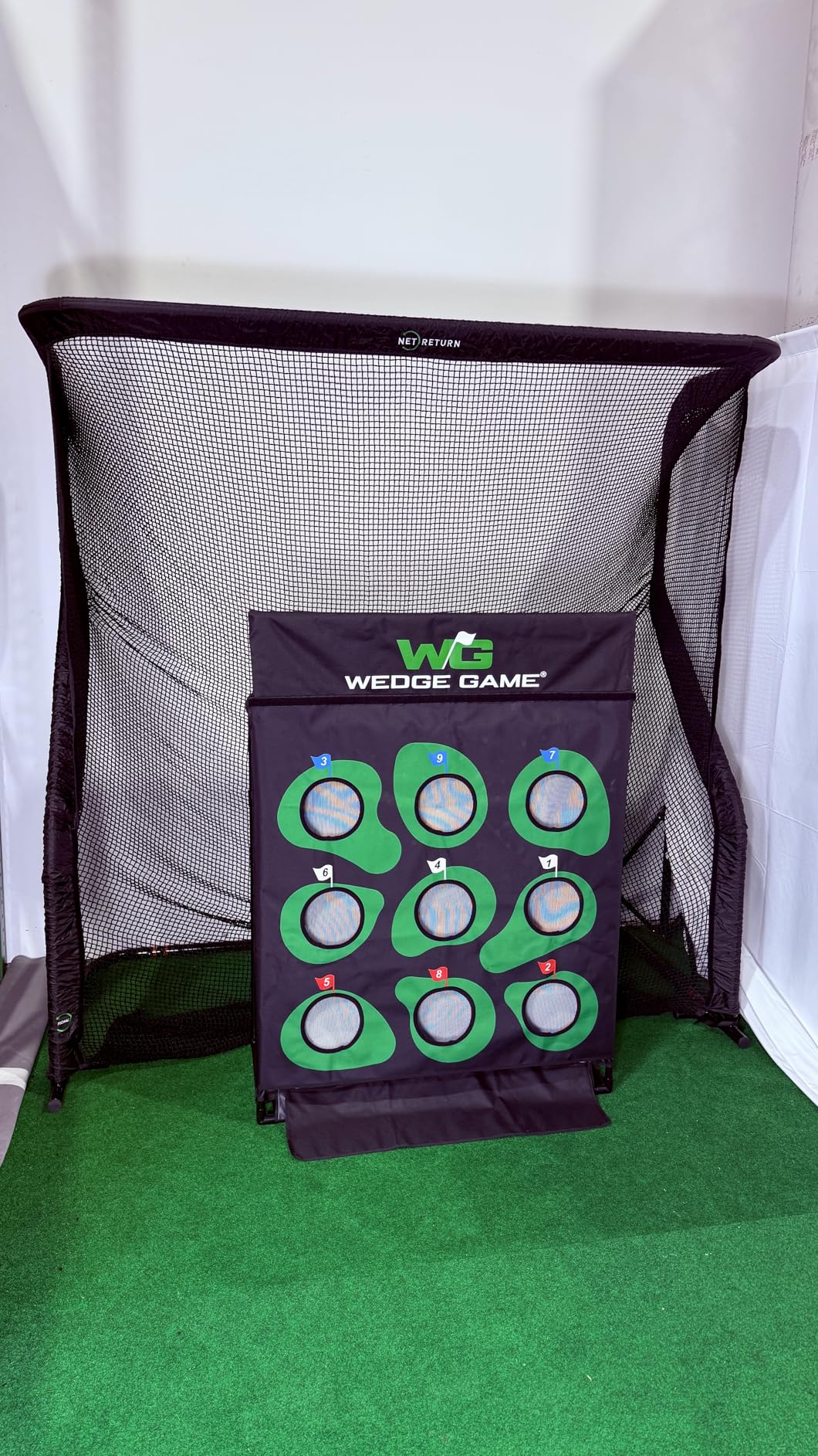 The Net Return Home/Pro Series Golf Net, Multi-Sport, 7x7 ft - 8x7.5 ft, Auto Ball Return, Portable for Indoor/Outdoor customer photo 1