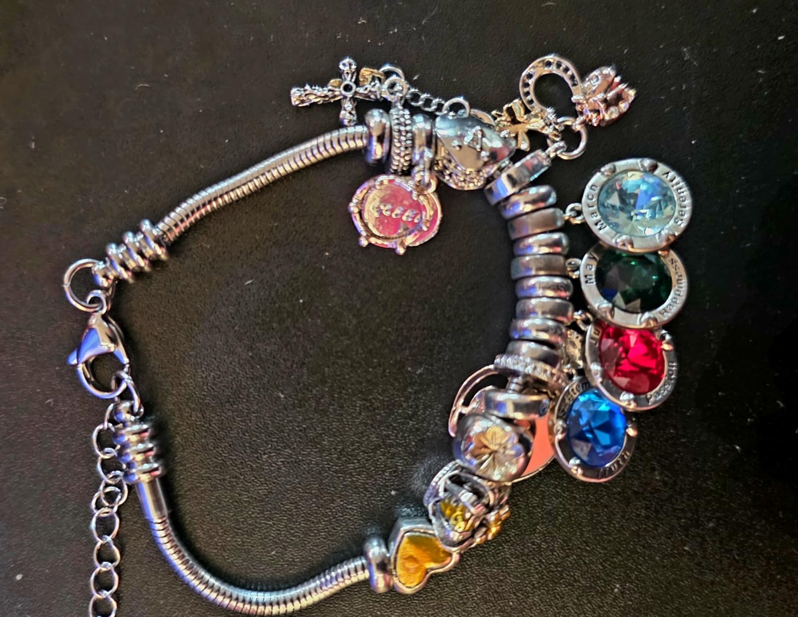 Women European Charm Bracelet Stainless Steel 3mm Snake Chain Bracelets Fits Charms Bead customer photo 1