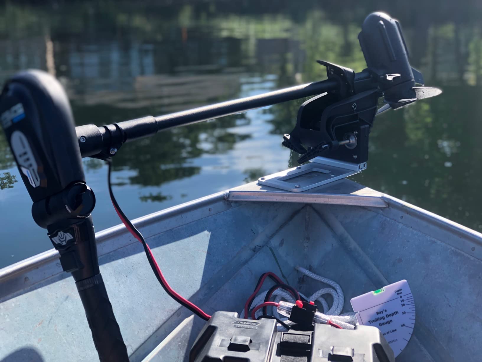 AQUOS Black Haswing 12V 65LBS 35.5inch Shaft Transom Electric Trolling Motor for Fishing, Saltwater and Freshwater Use, Brushless Motor customer photo 2