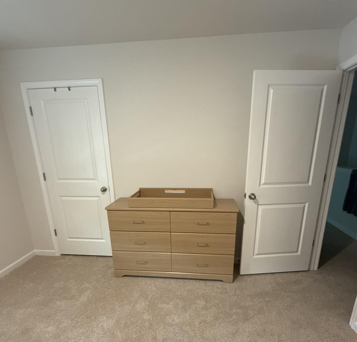 Storkcraft Brookside 2 Drawer Changing Table Dresser, White | GREENGUARD Gold Certified Baby Dresser with Removable Changing Table Topper customer photo 1