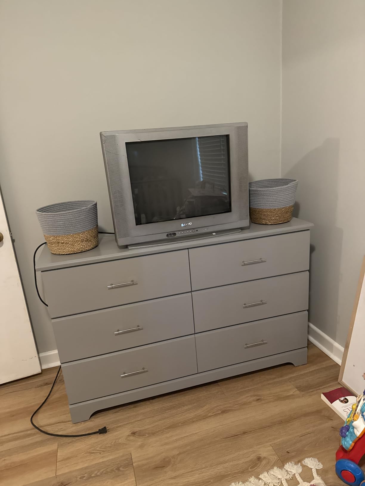 Storkcraft Brookside 2 Drawer Changing Table Dresser, White | GREENGUARD Gold Certified Baby Dresser with Removable Changing Table Topper customer photo 2